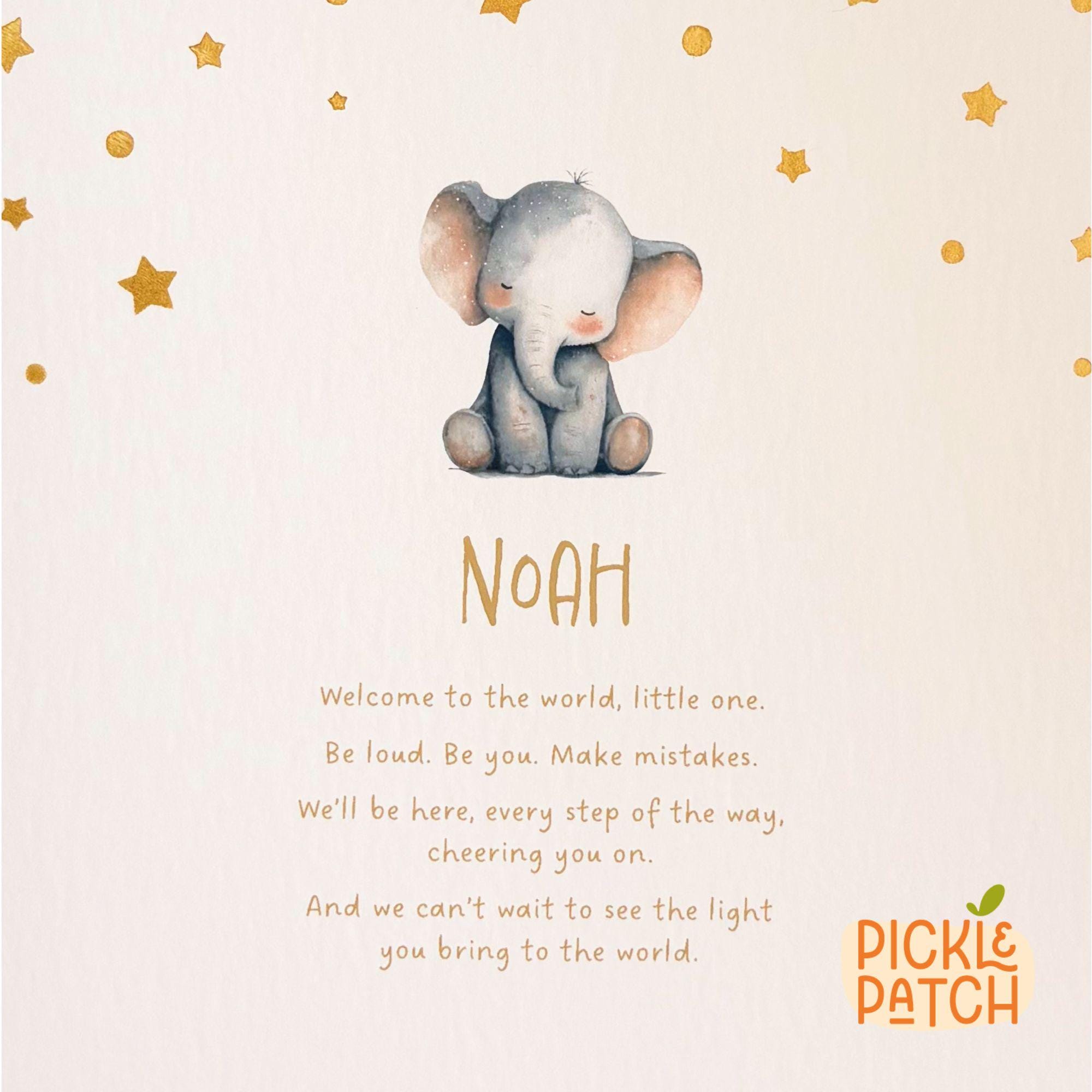 Personalised New Baby Keepsake Card
