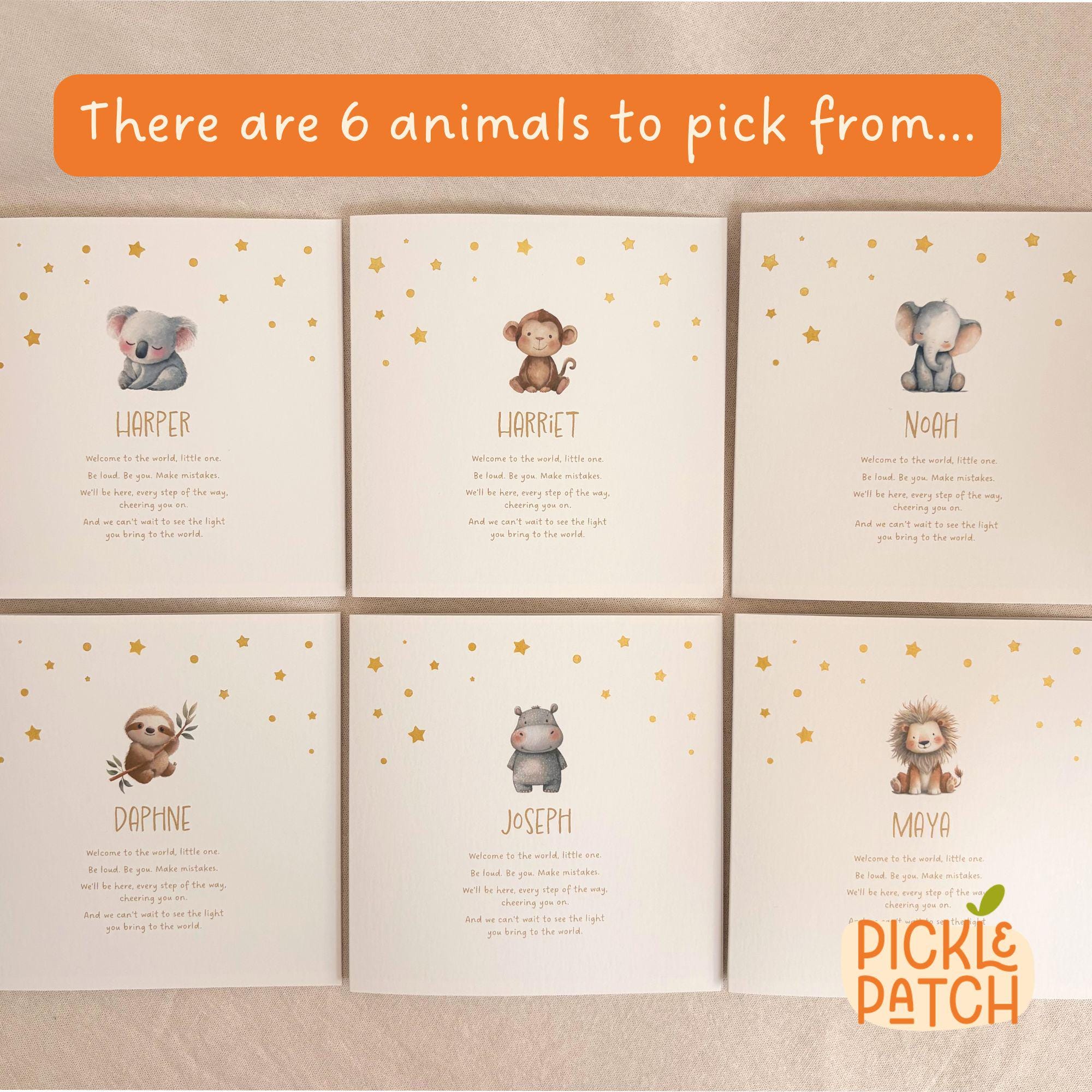 Personalised New Baby Keepsake Card