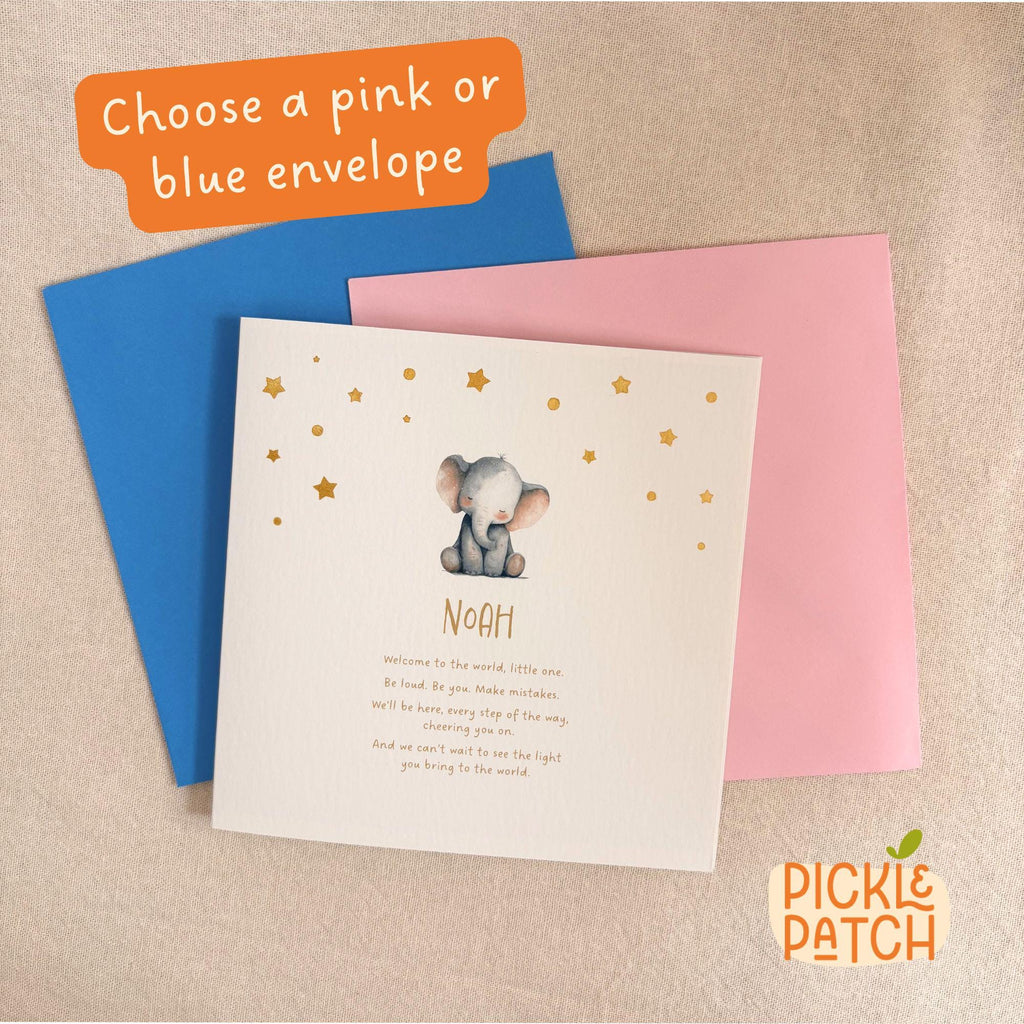 Personalised New Baby Keepsake Card