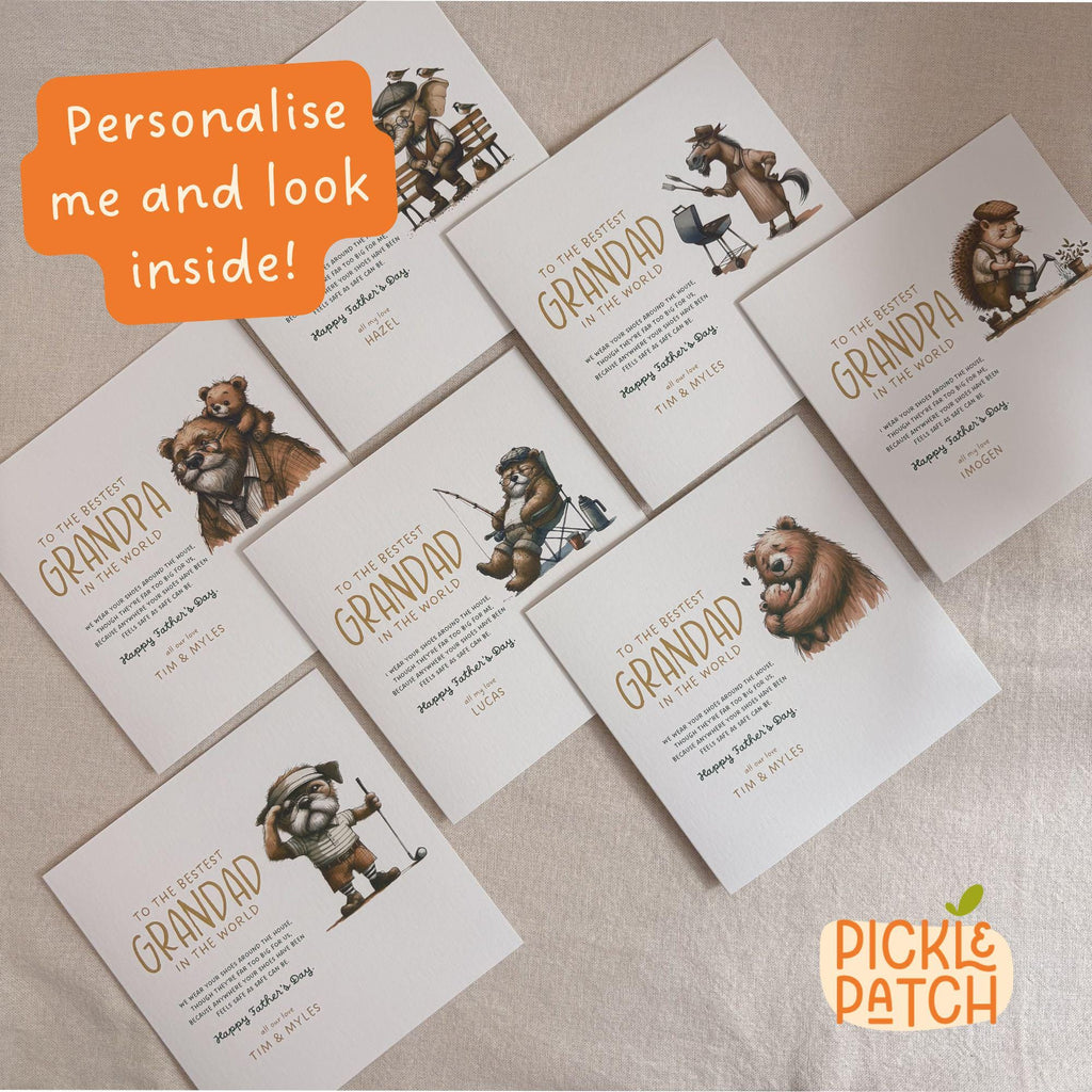 Father’s Day Card From Grandchildren | Personalised Gift For Grandpa | Grandad Keepsake From Kids