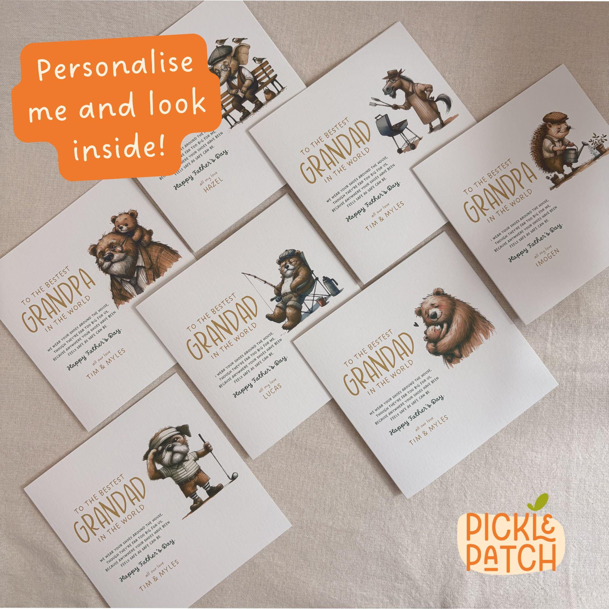 Father’s Day Card From Grandchildren | Personalised Gift For Grandpa | Grandad Keepsake From Kids