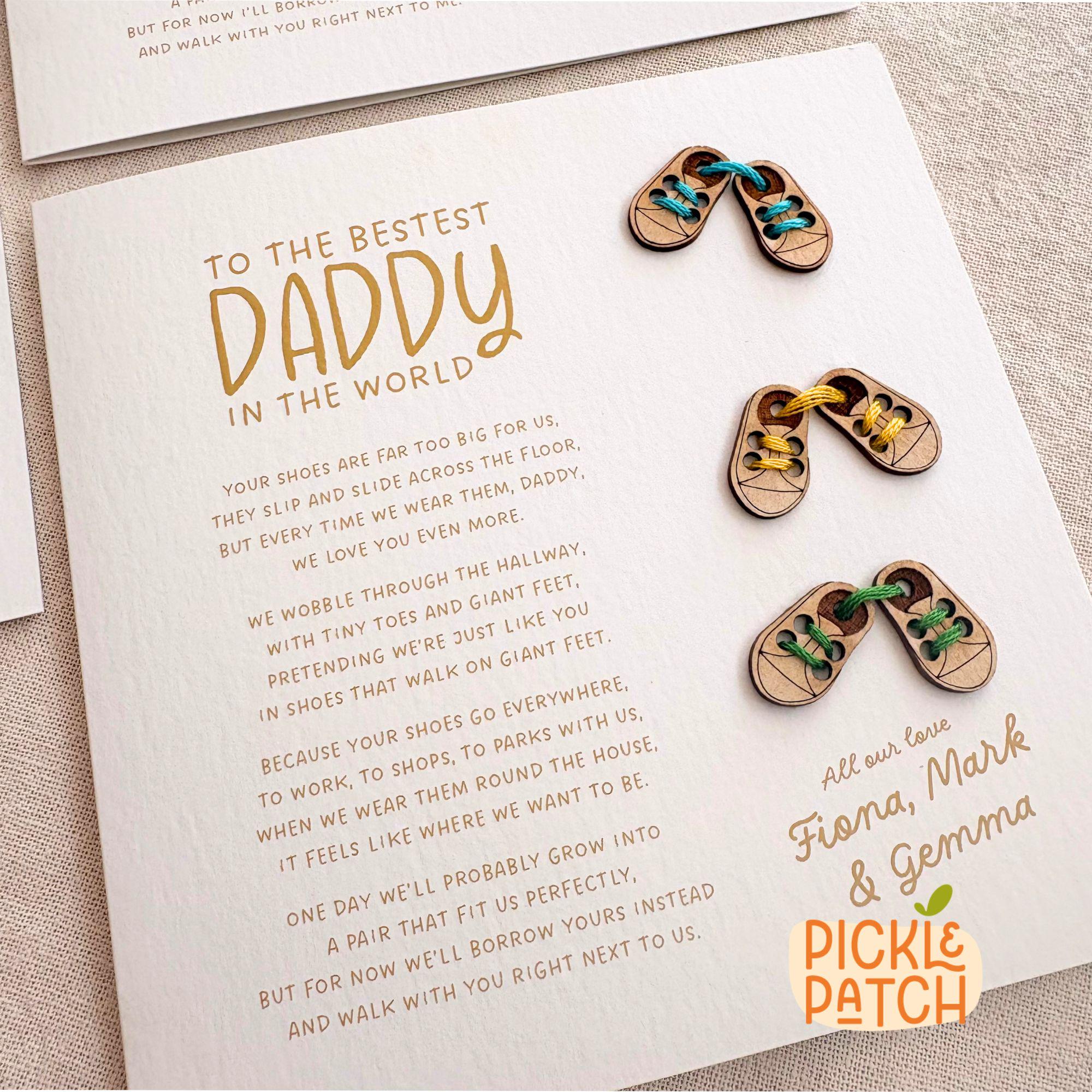 Handmade Father’s Day Keepsake | Personalised Card For Daddy | Poem For Dad
