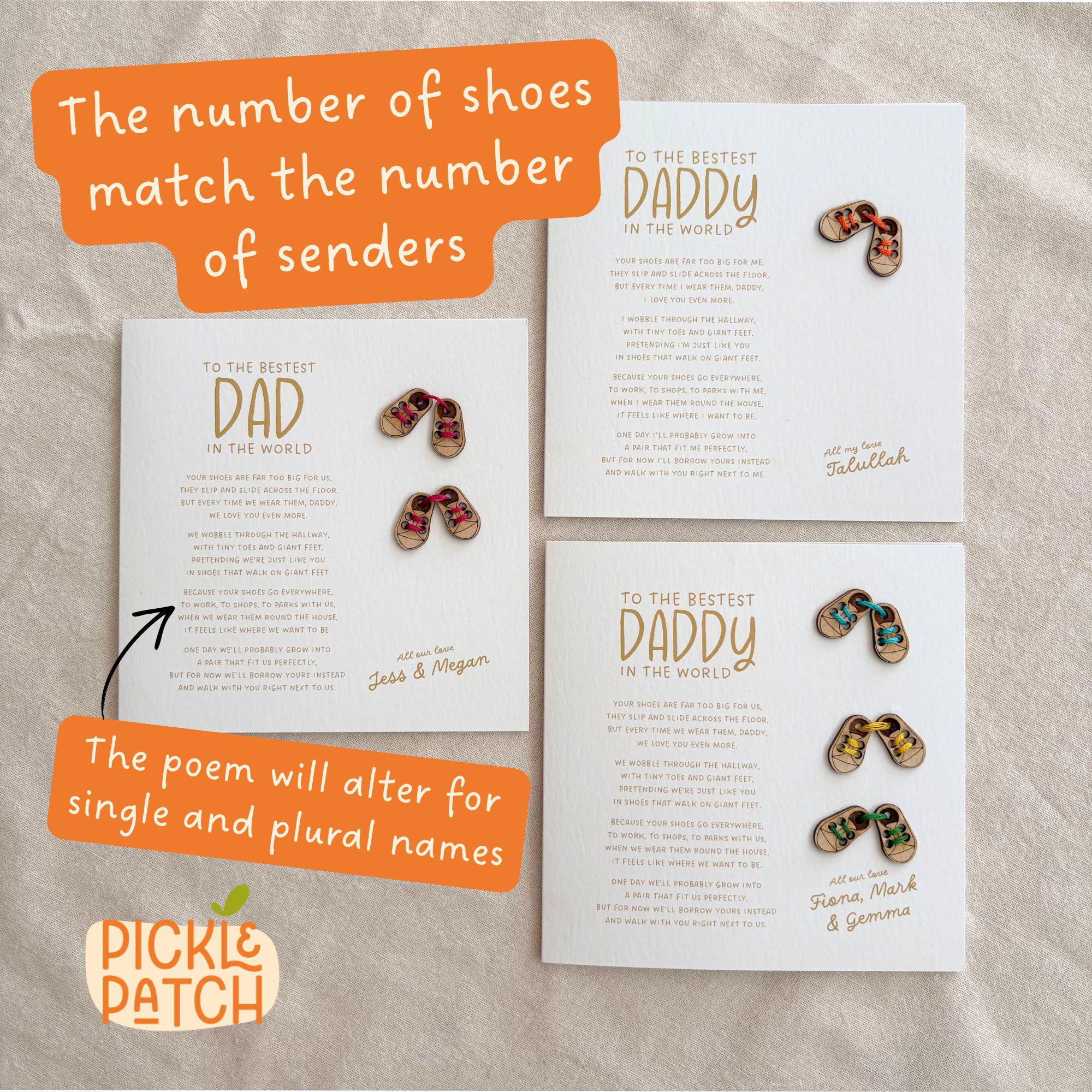 Handmade Father’s Day Keepsake | Personalised Card For Daddy | Poem For Dad