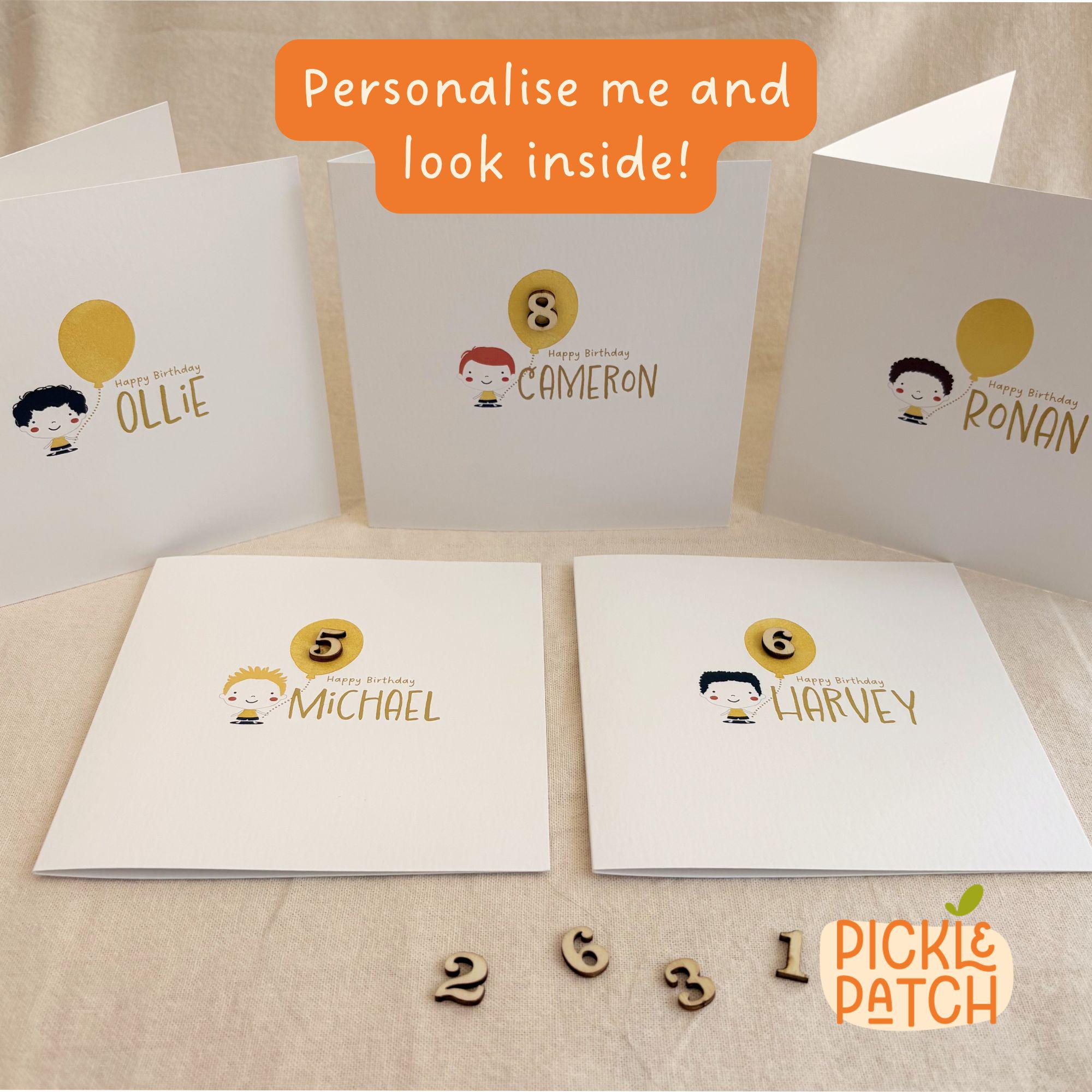 Personalised Boys Birthday Card | Milestone Birthday Keepsake