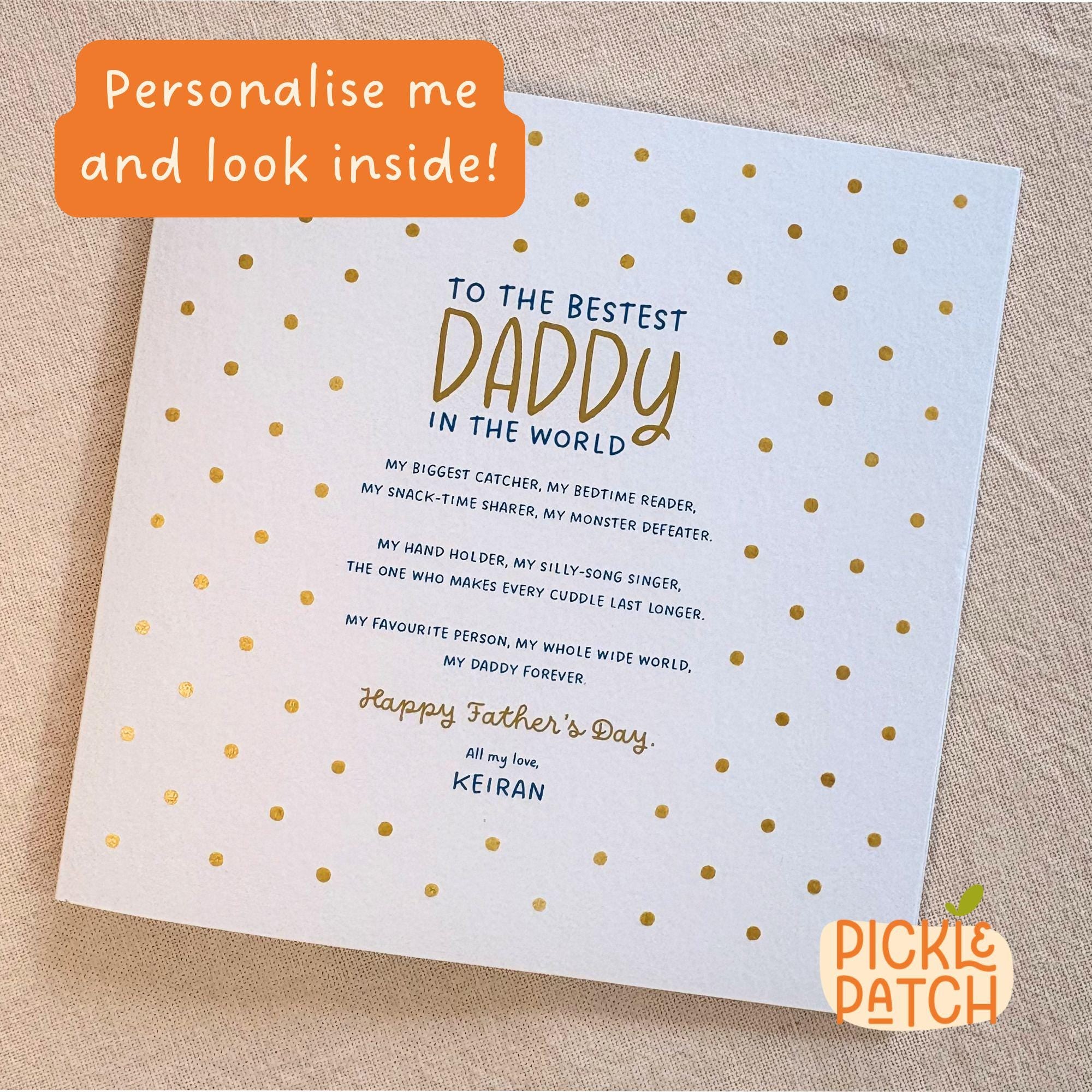 Personalised Father's Day Card From Son