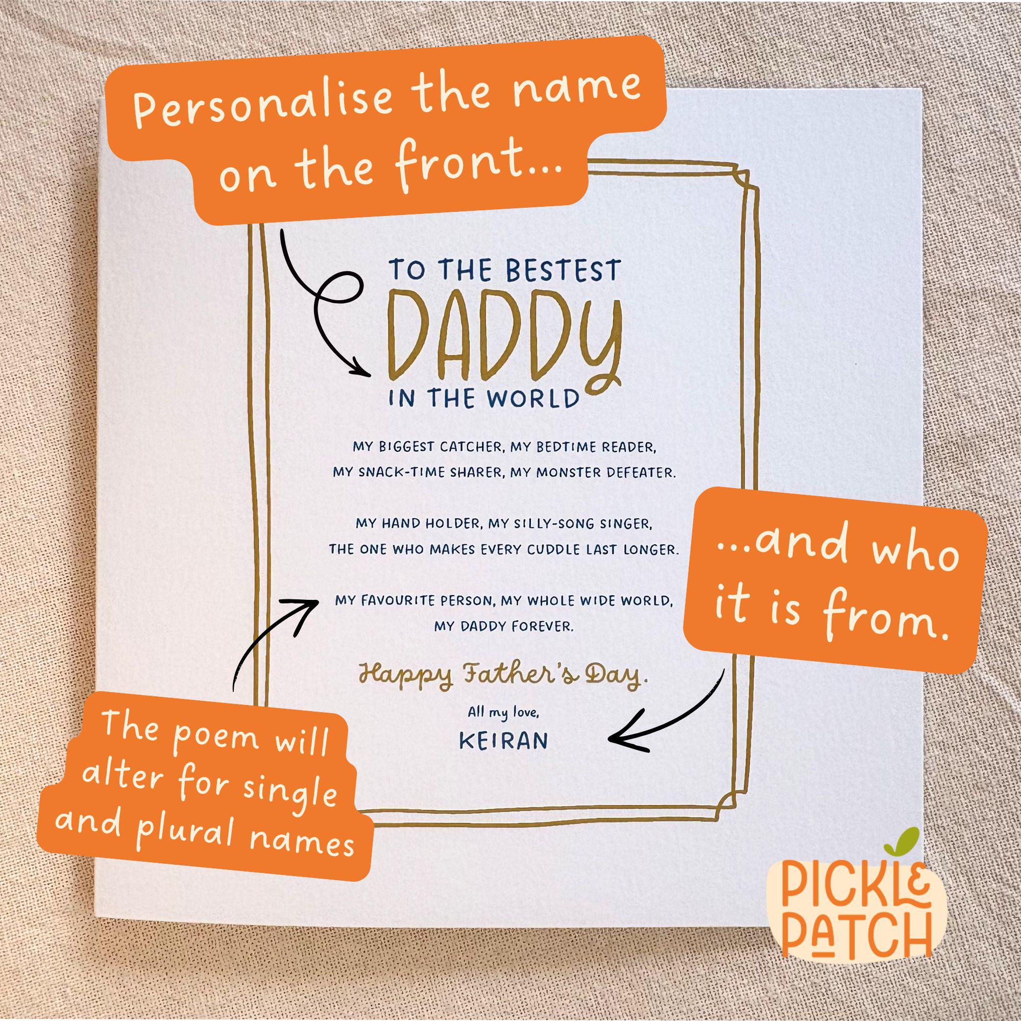 Personalised Father's Day Card