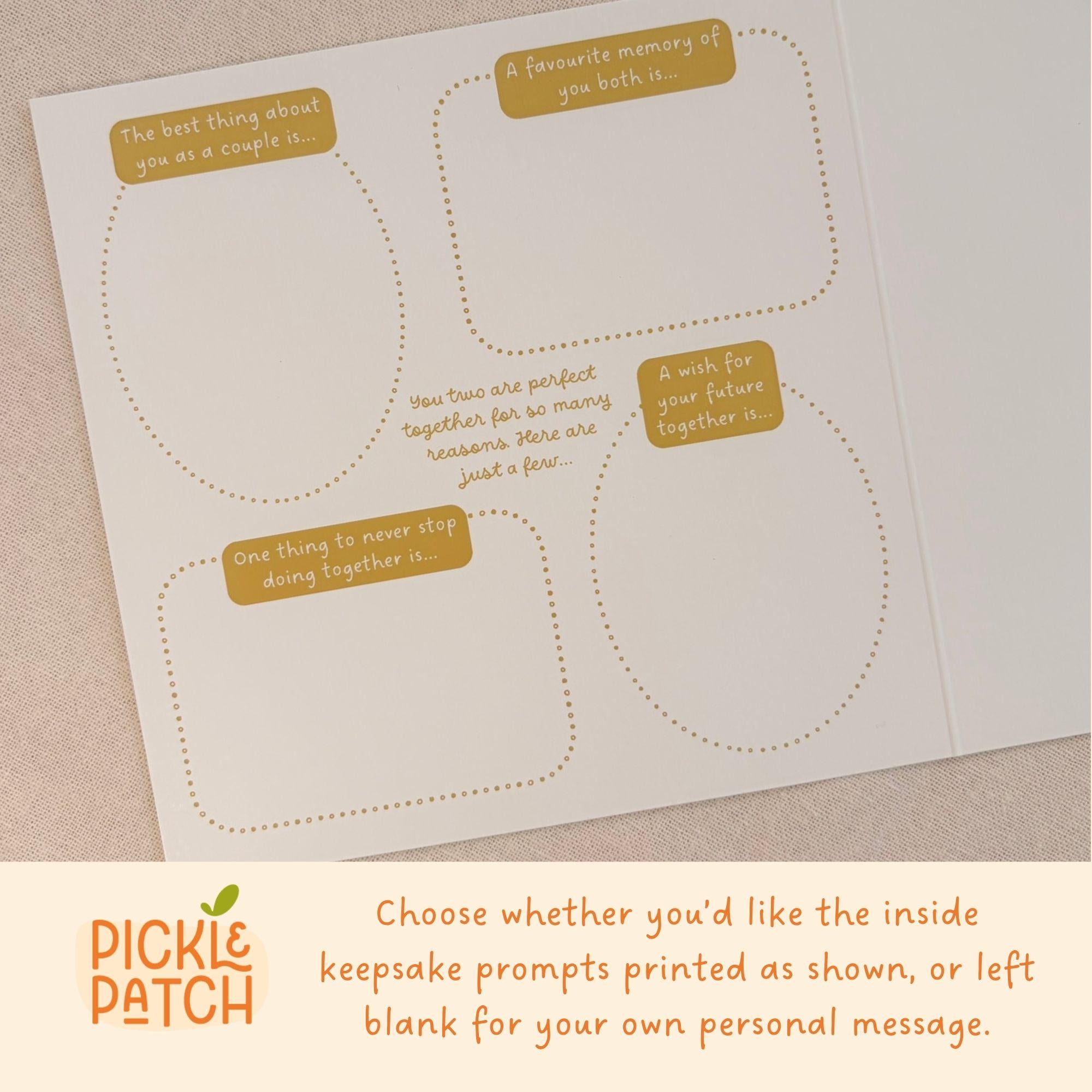 Personalised Wedding Card