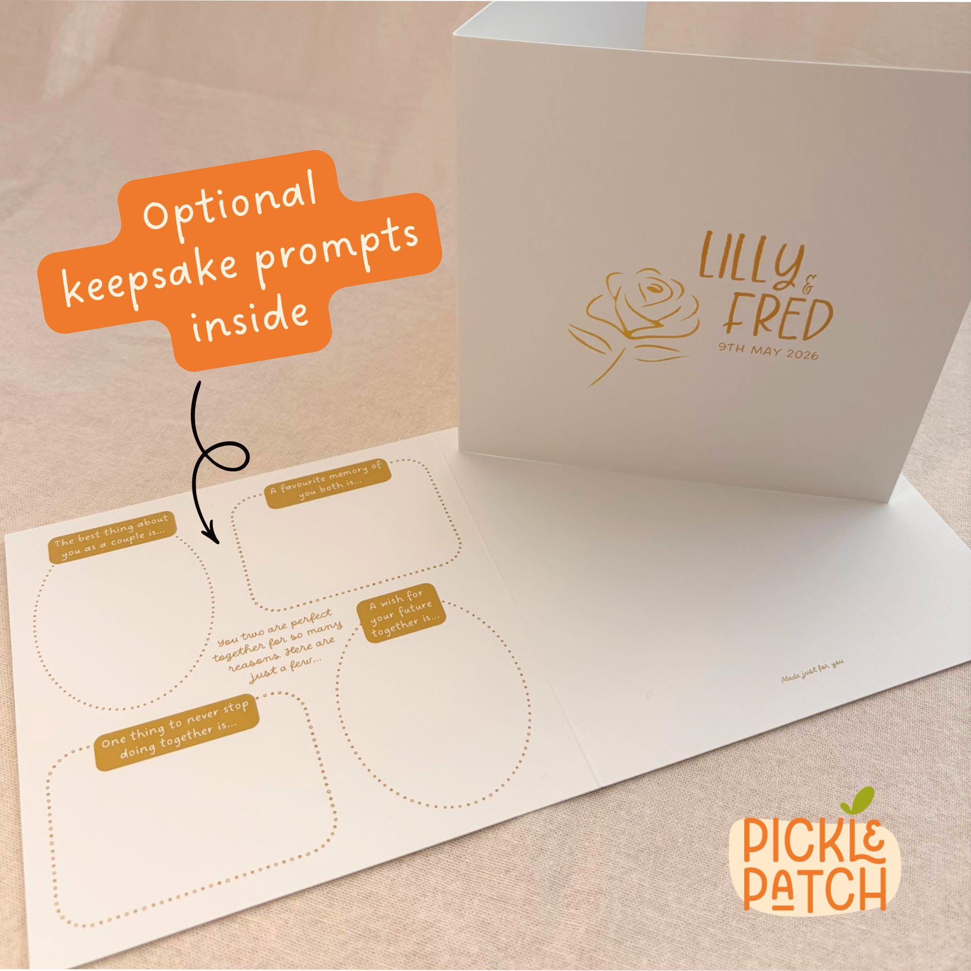 Personalised Wedding Card