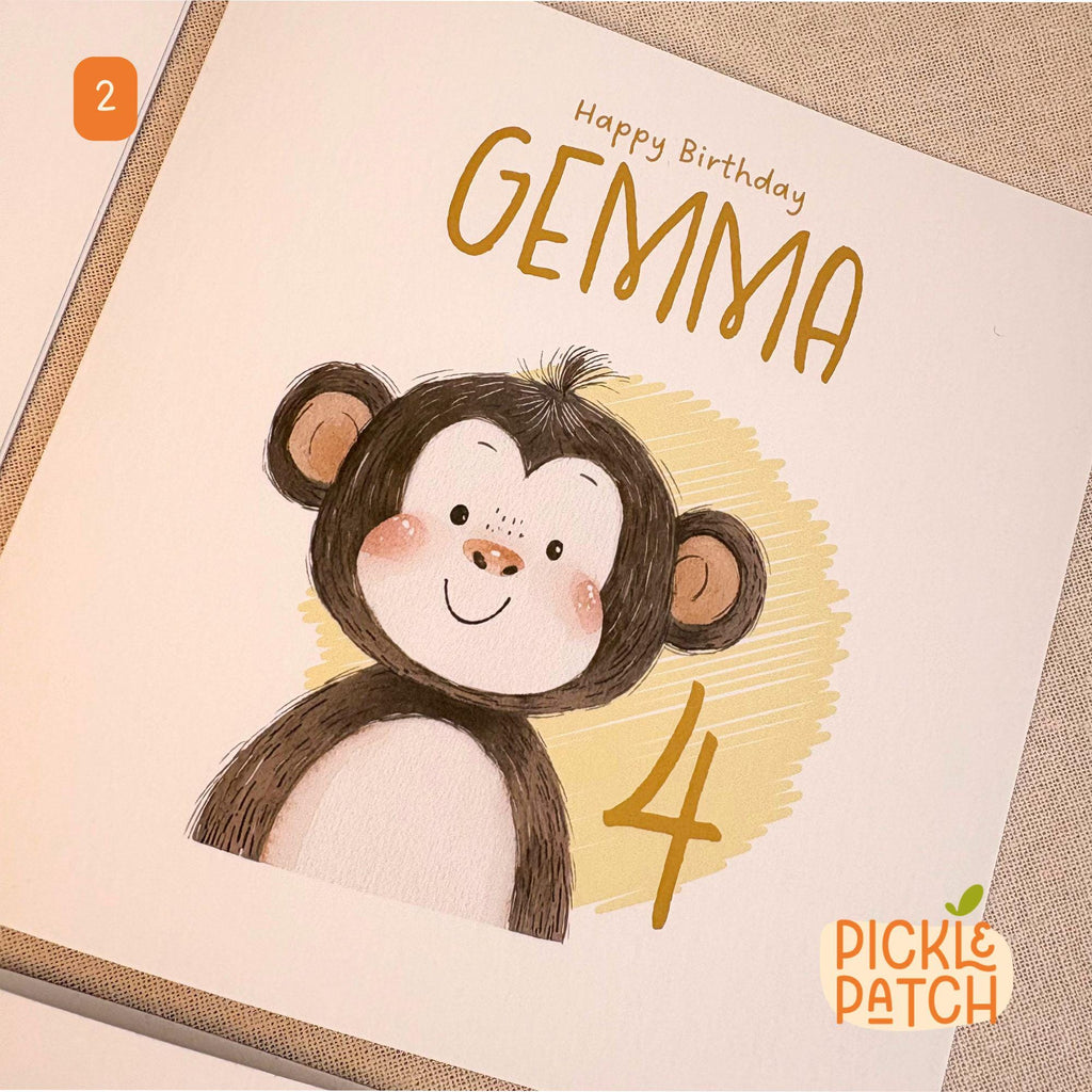 Personalised Children's Birthday Card | Age Birthday Keepsake for an Animal Lover