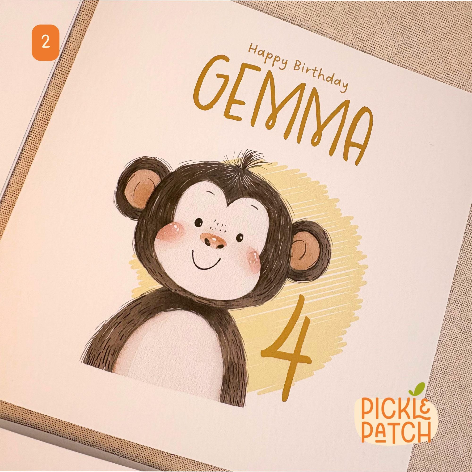 Personalised Children's Birthday Card | Age Birthday Keepsake for an Animal Lover