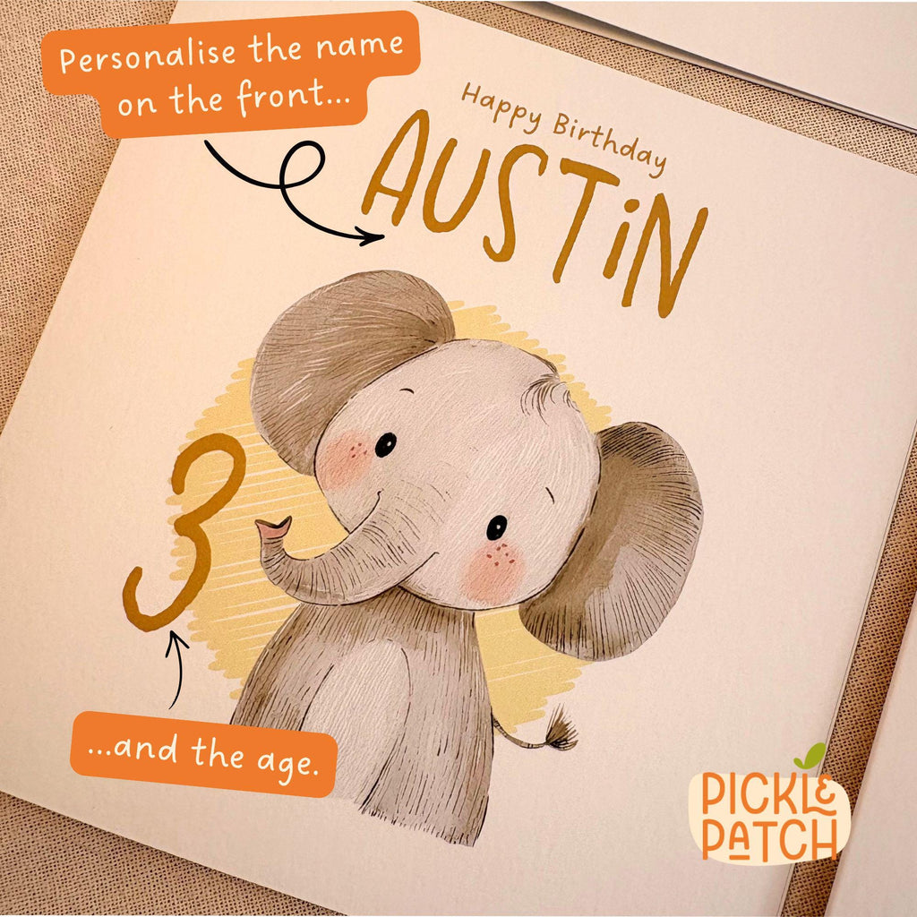 Personalised Children's Birthday Card | Age Birthday Keepsake for an Animal Lover
