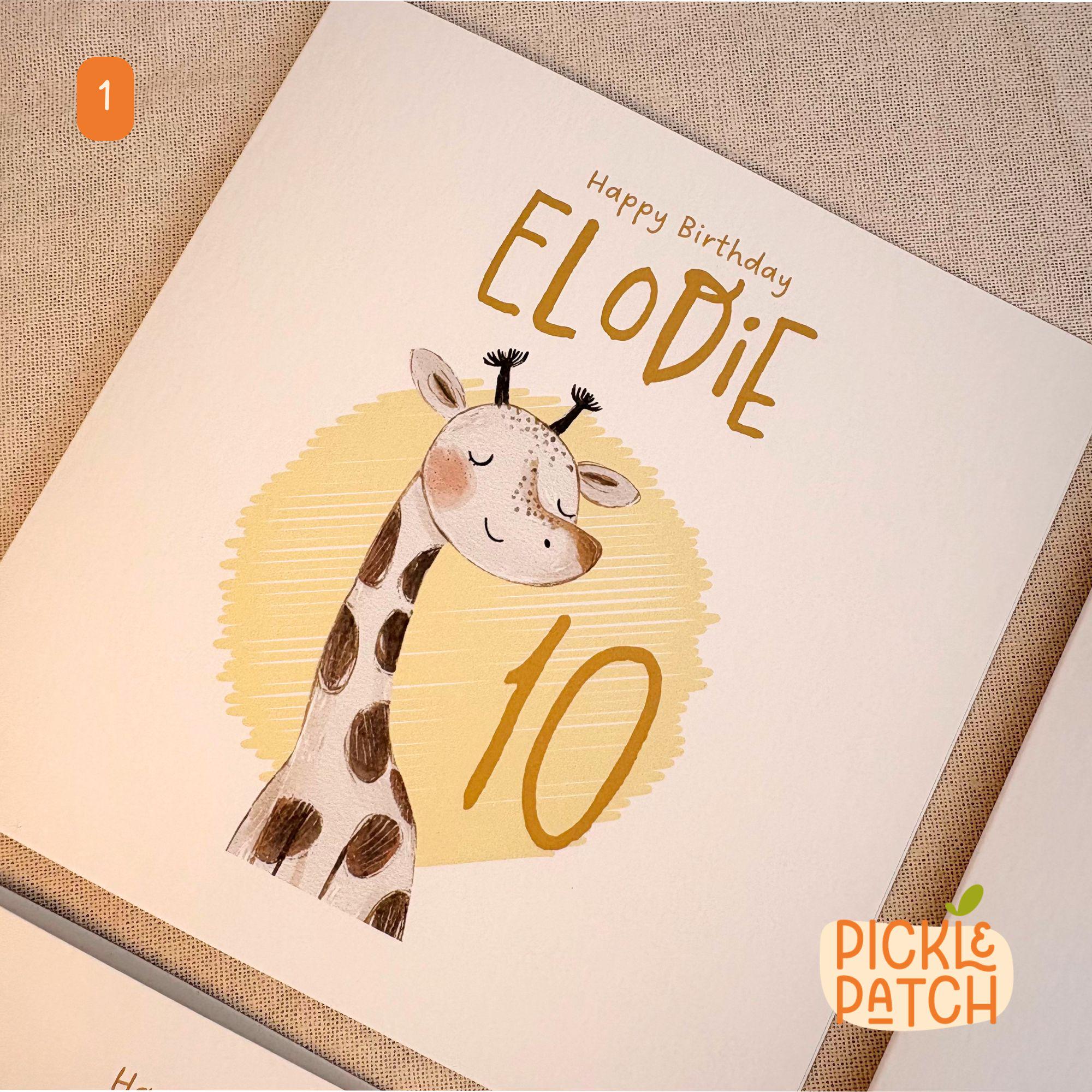 Personalised Children's Birthday Card | Age Birthday Keepsake for an Animal Lover