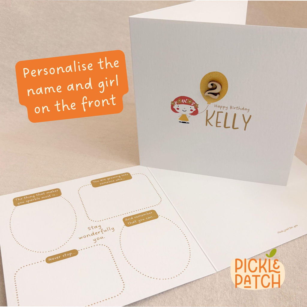 Personalised Girls Birthday Card | Milestone Birthday Keepsake