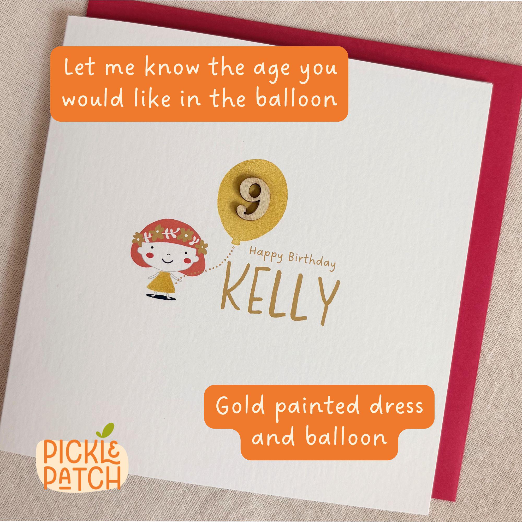 Personalised Girls Birthday Card | Milestone Birthday Keepsake