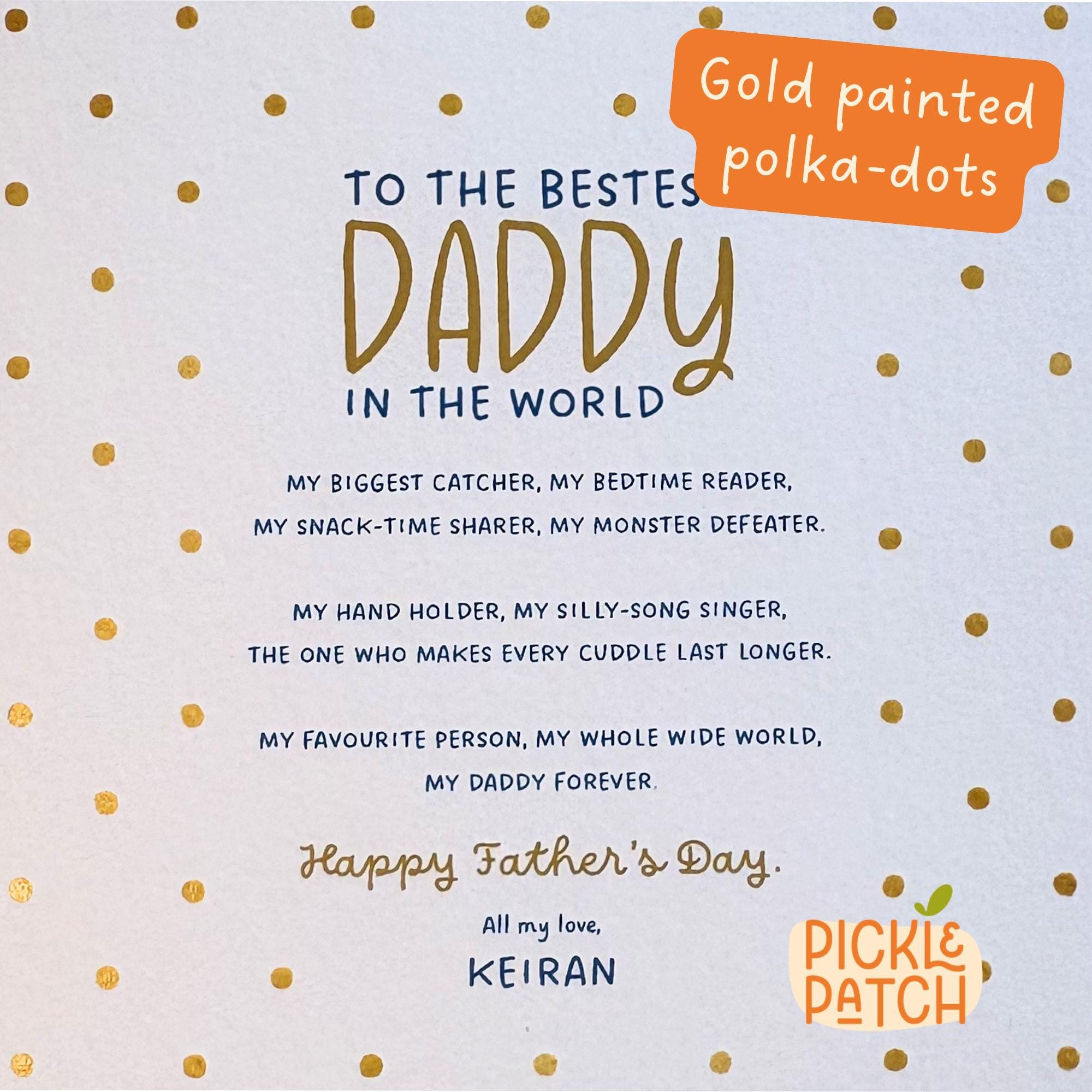 Personalised Father's Day Card From Son
