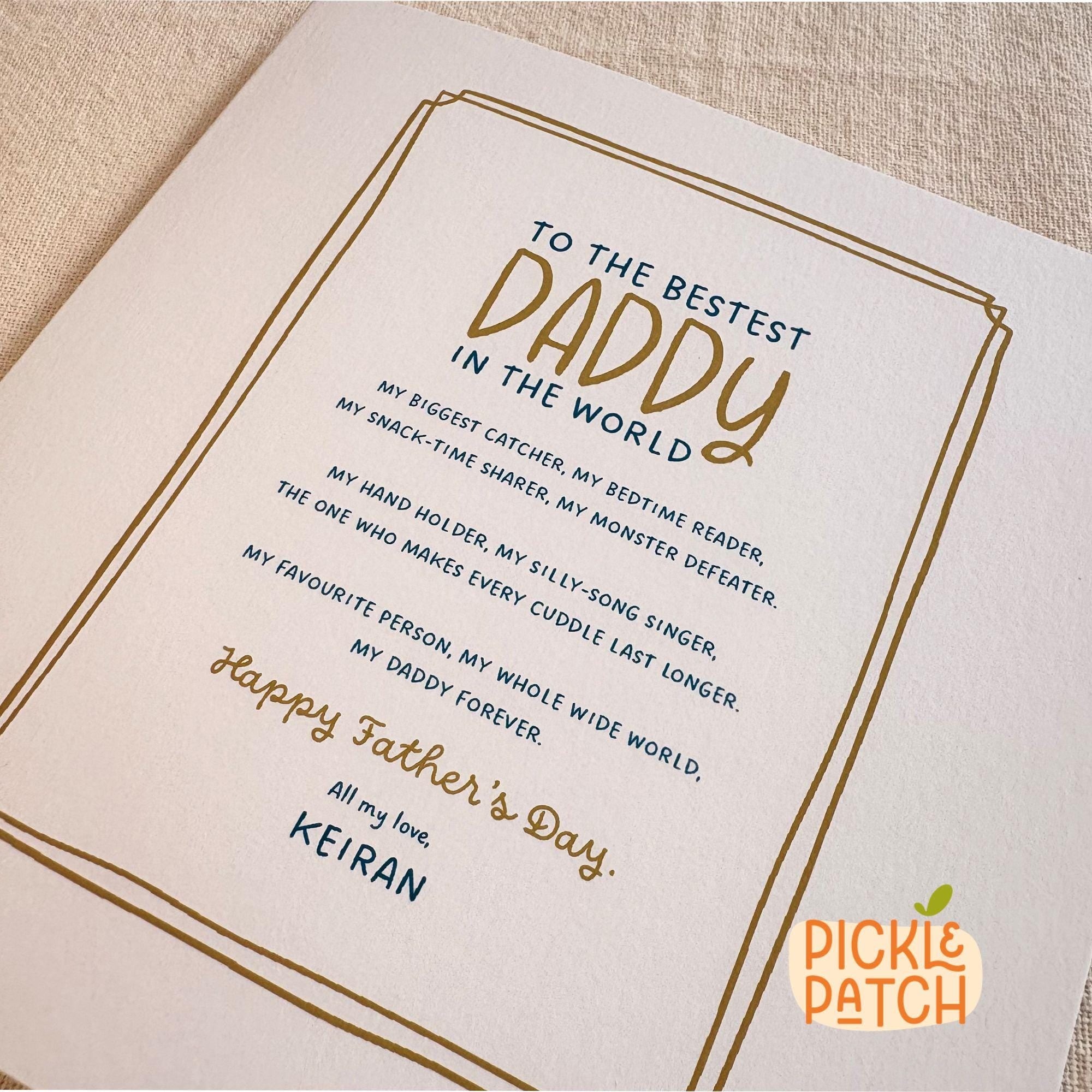 Personalised Father's Day Card