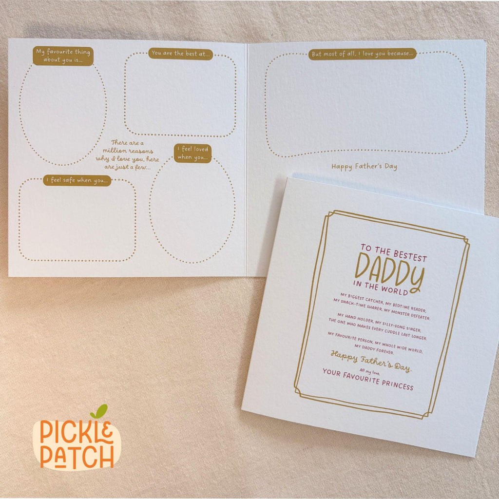 Father's Day Gift From Children | Personalised Dad Poem Card | Daddy Keepsake Card