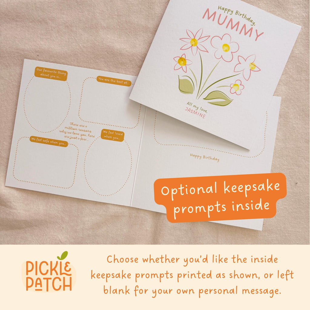 Personalised Floral Birthday Card