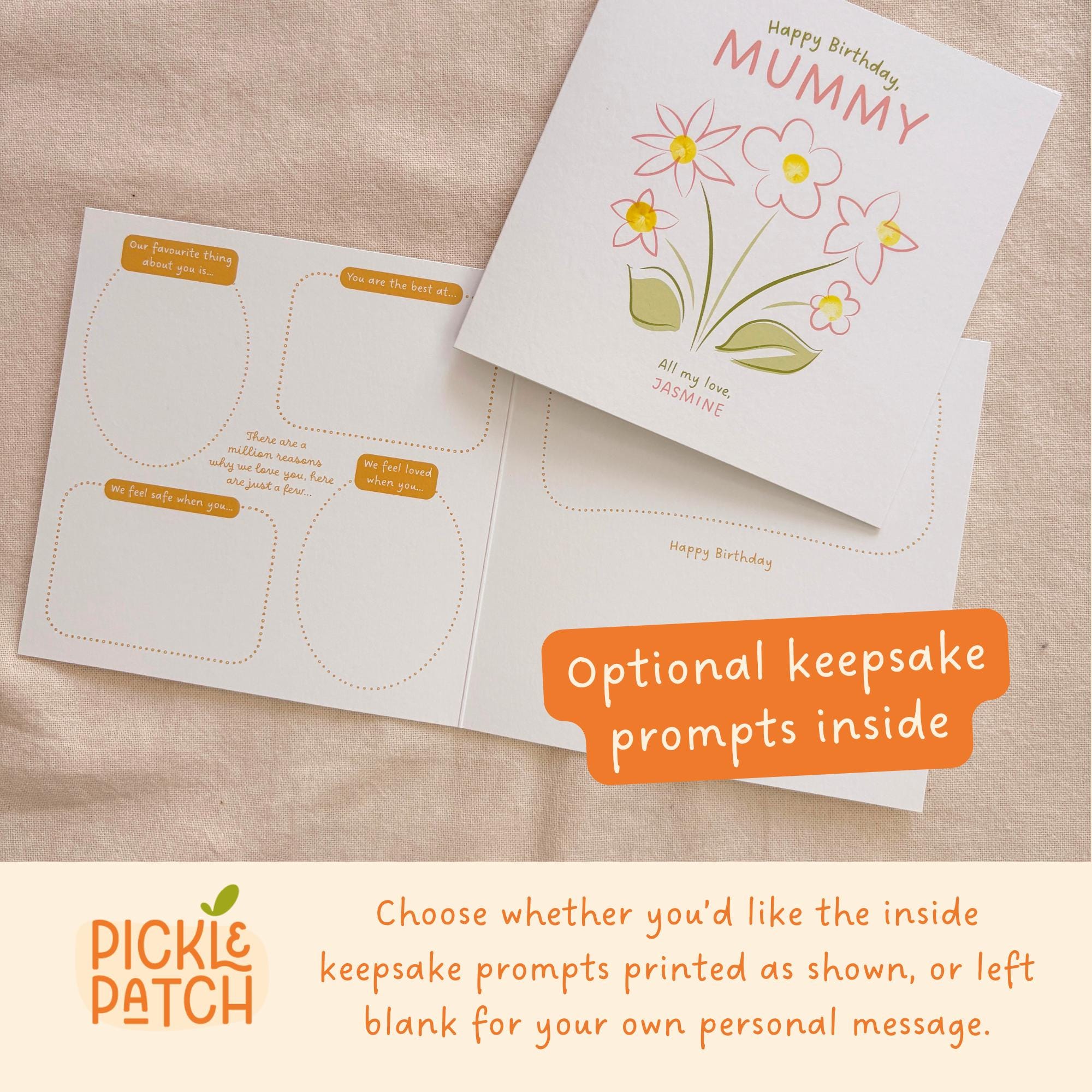 Personalised Floral Birthday Card