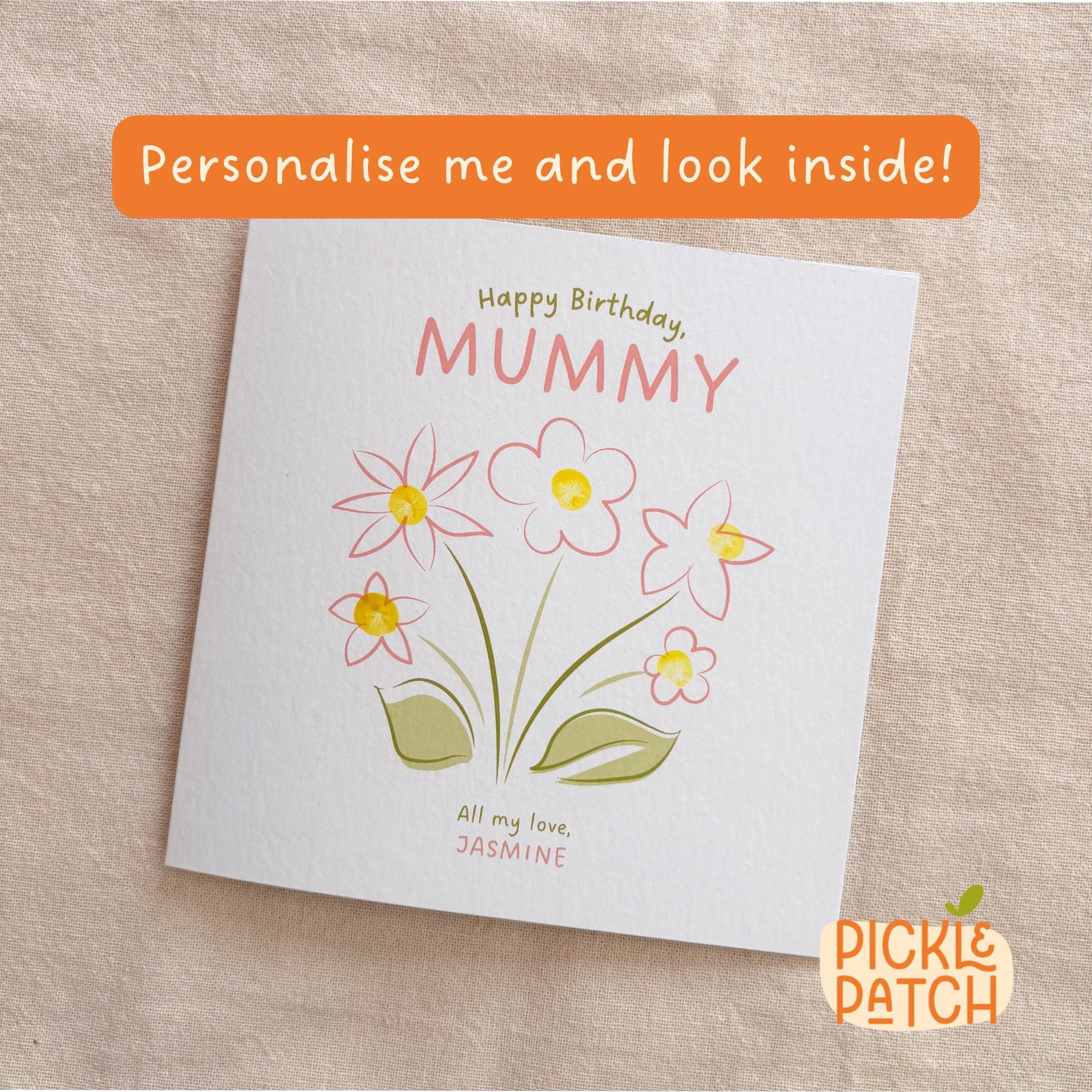 Personalised Floral Birthday Card