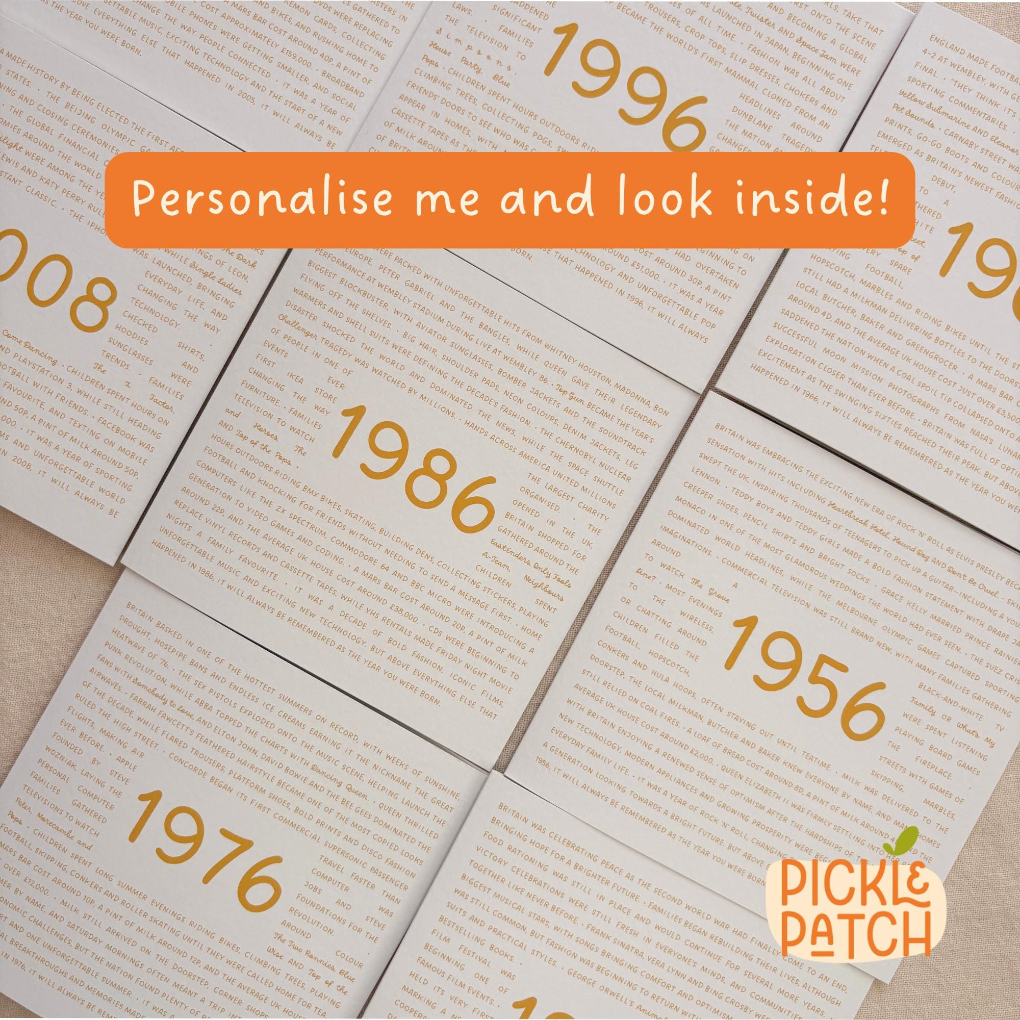 Personalised Milestone Year Card