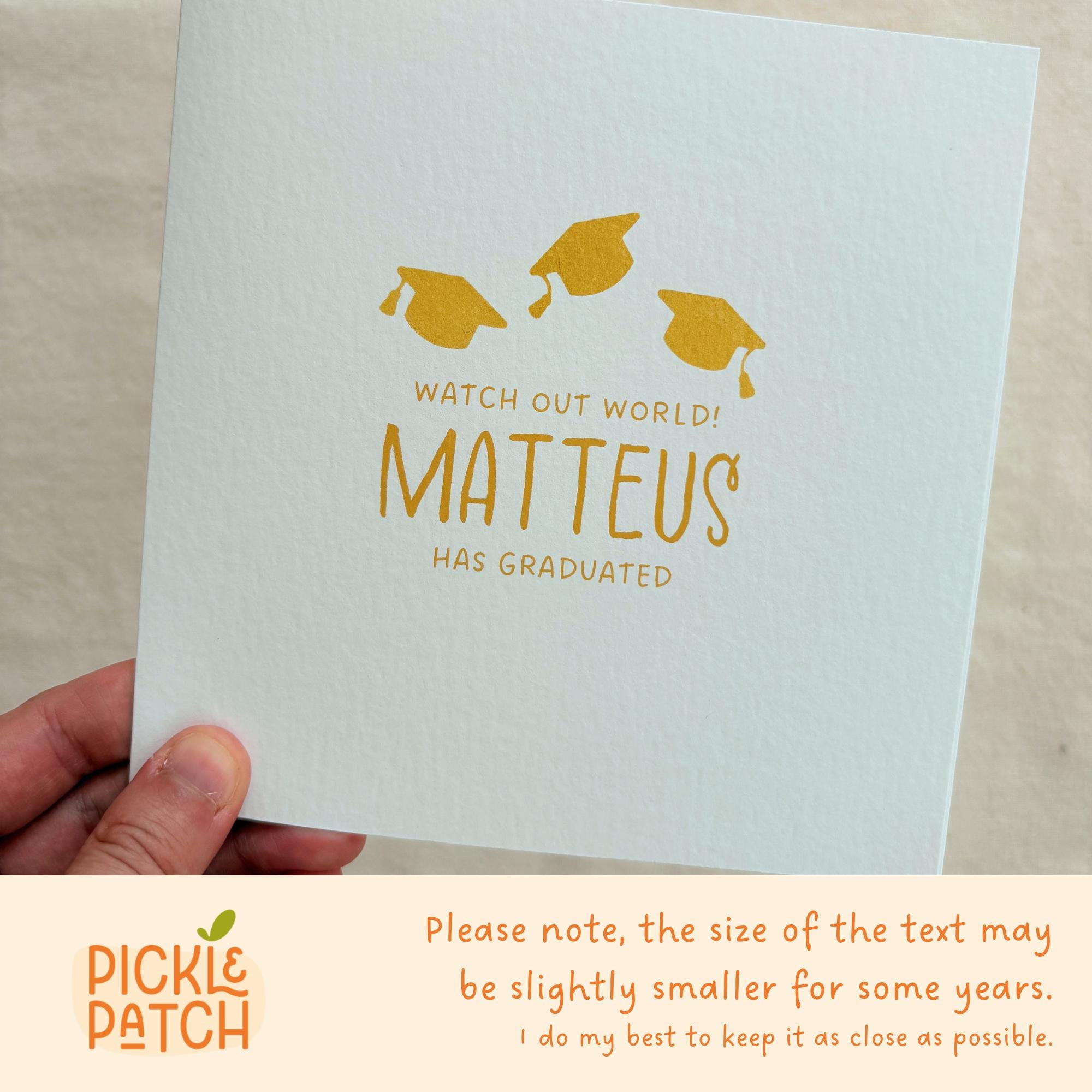 Personalised University Graduation Card