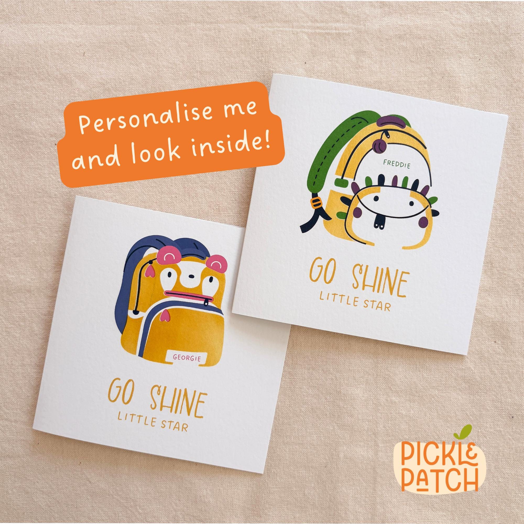 Personalised First Day of School Card
