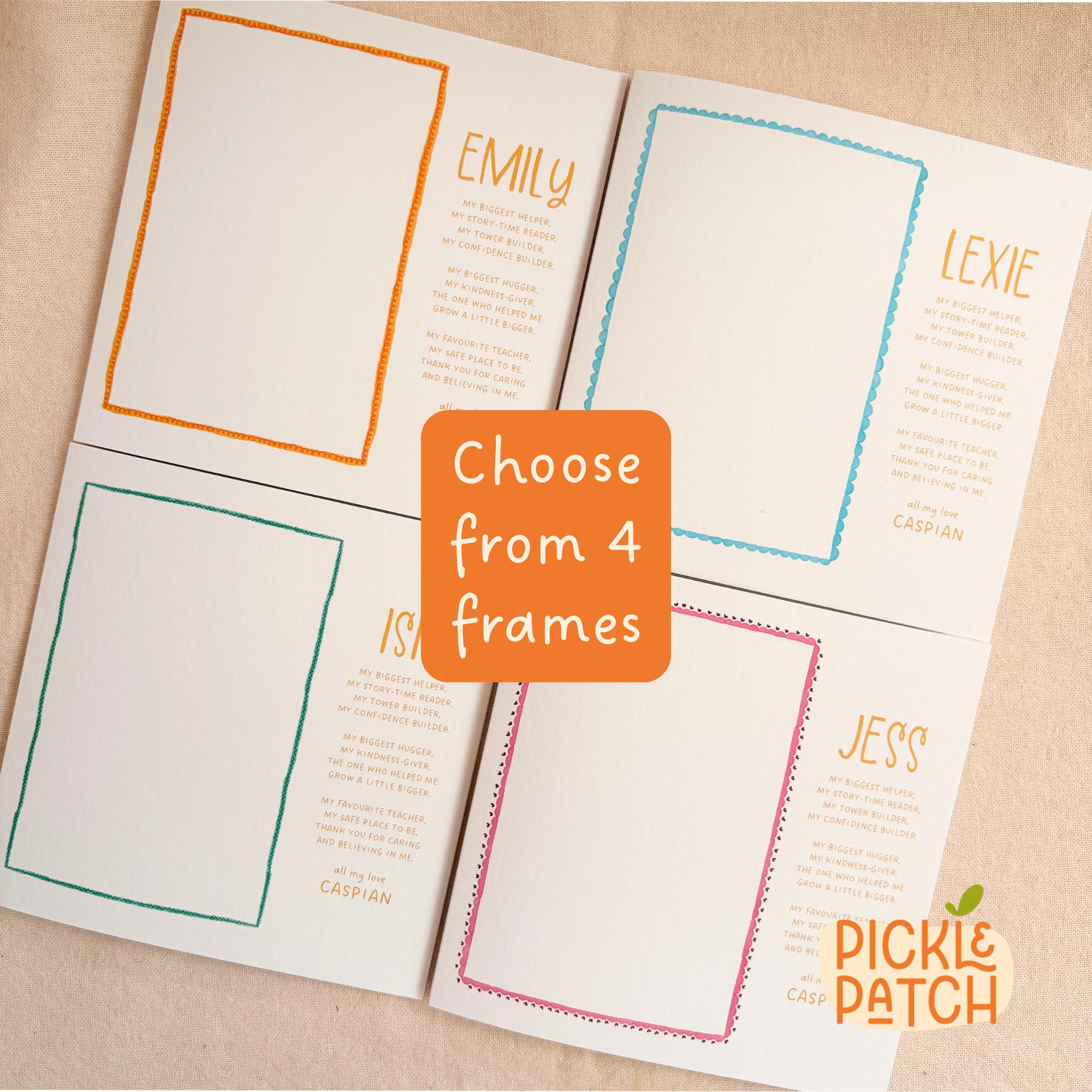 Personalised Thank You Teacher Card