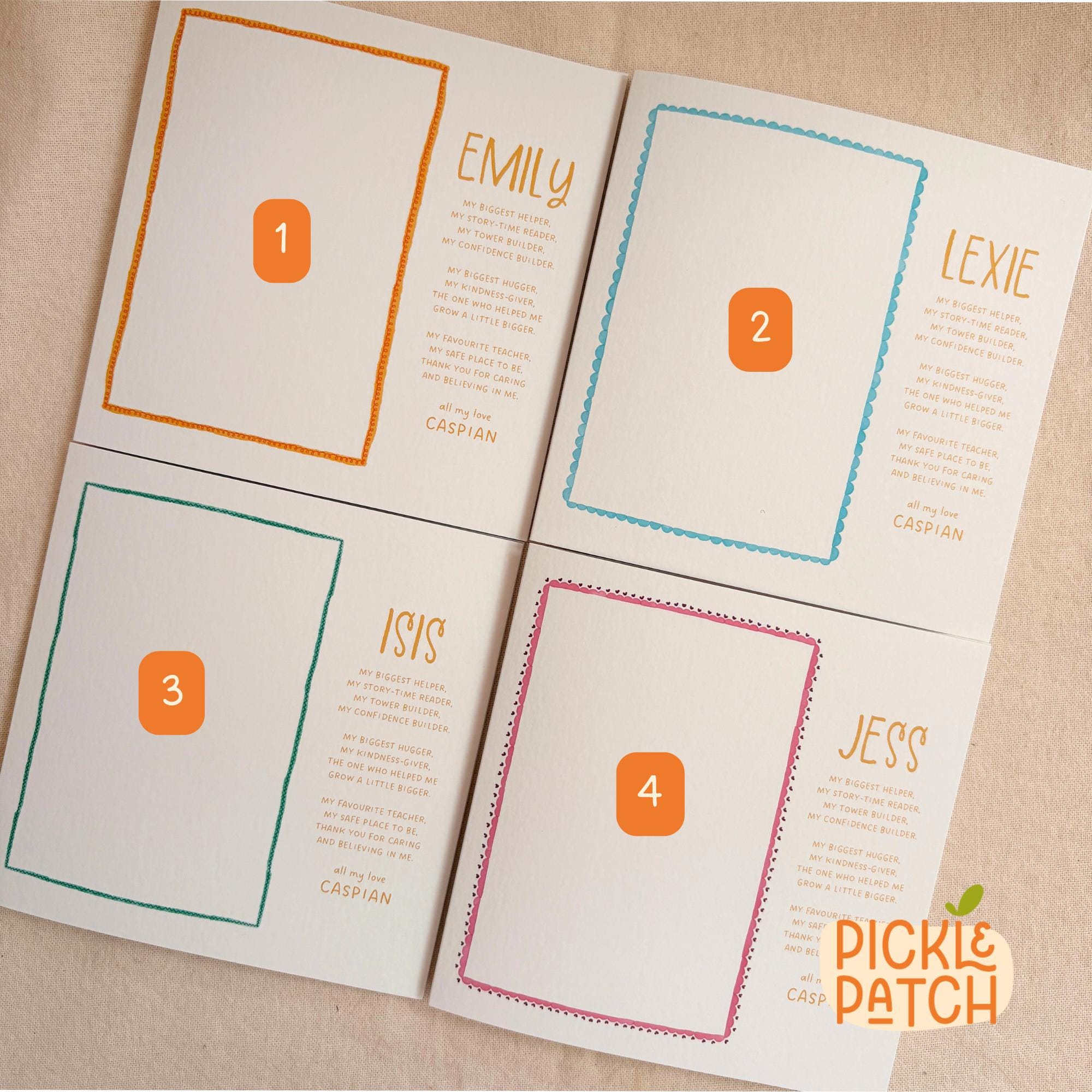 Personalised Thank You Teacher Card