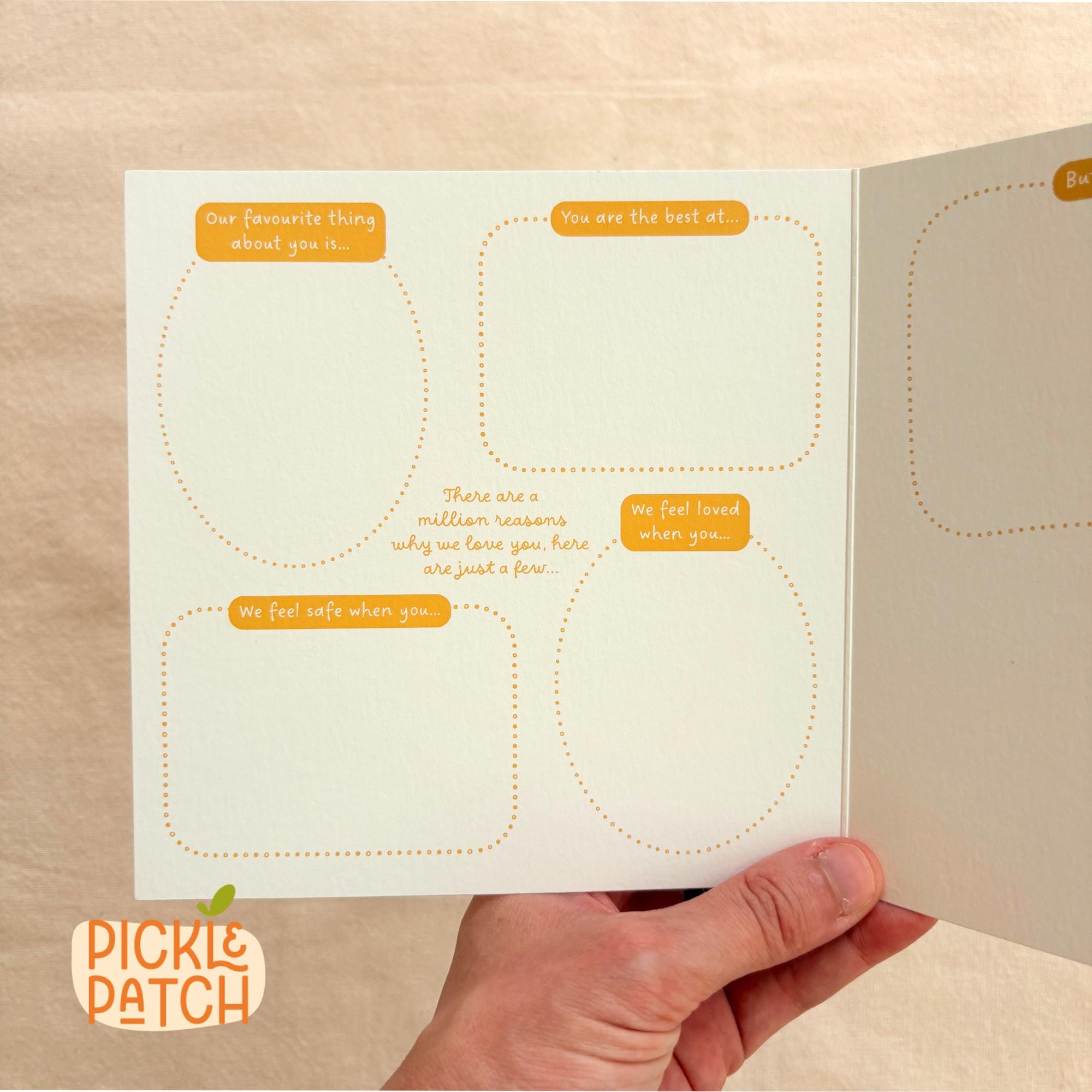Personalised Birthday Card with Space to Draw a Picture