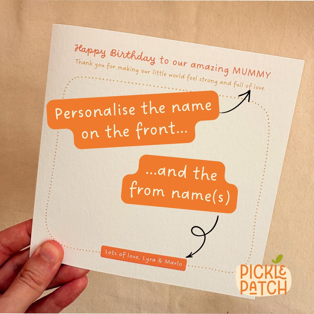 Personalised Birthday Card with Space to Draw a Picture