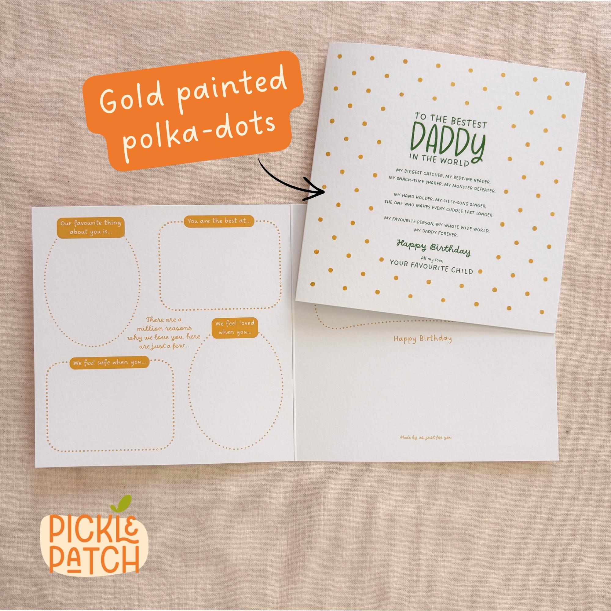 Personalised Birthday Card for Daddy or a Father Figure