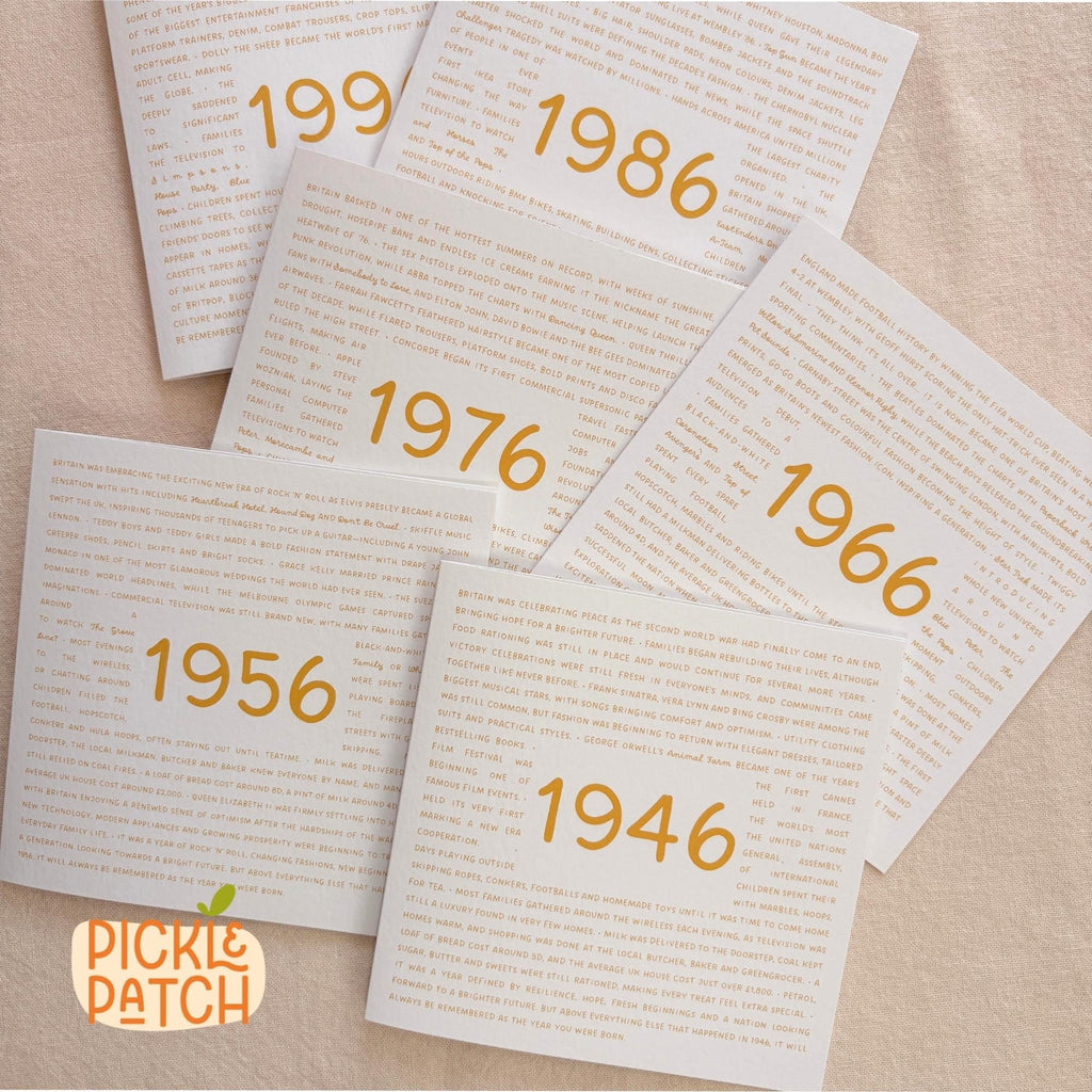Personalised Milestone Year Card