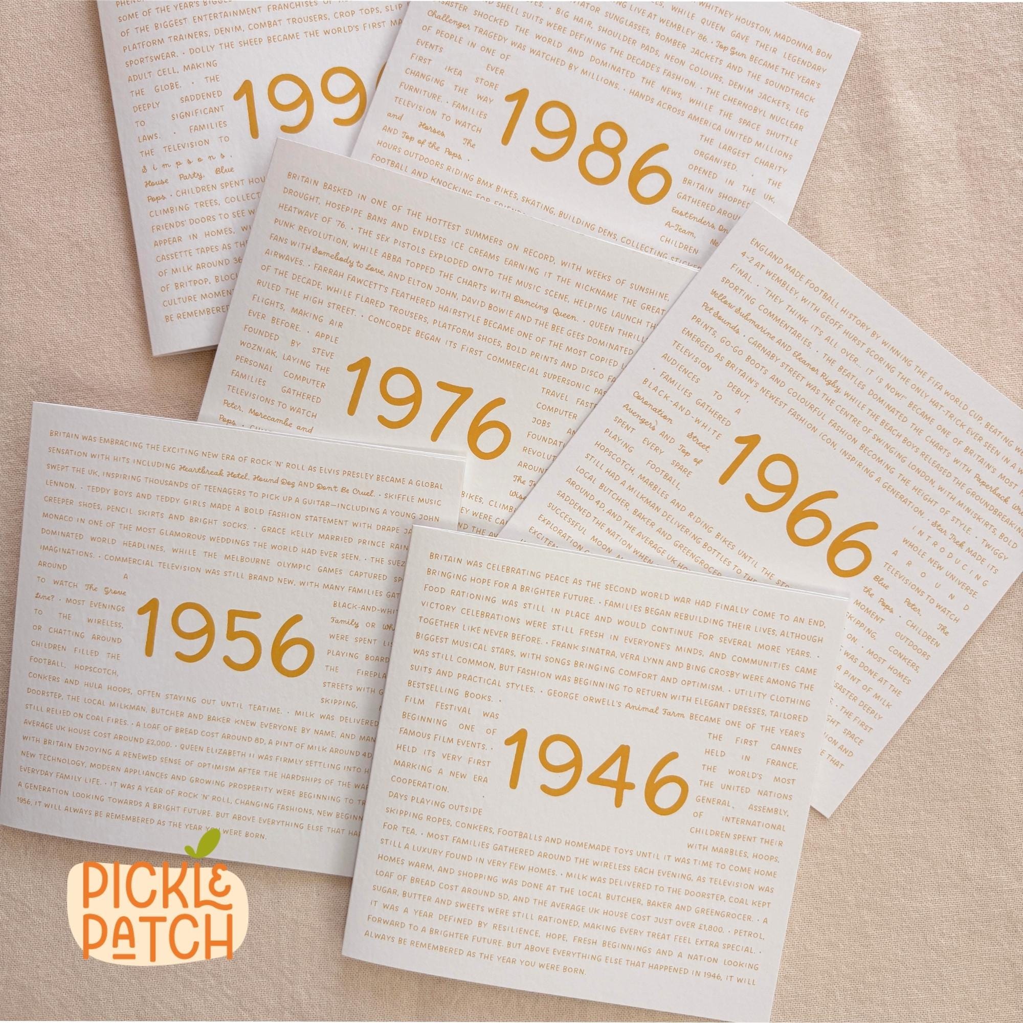Personalised Milestone Year Card