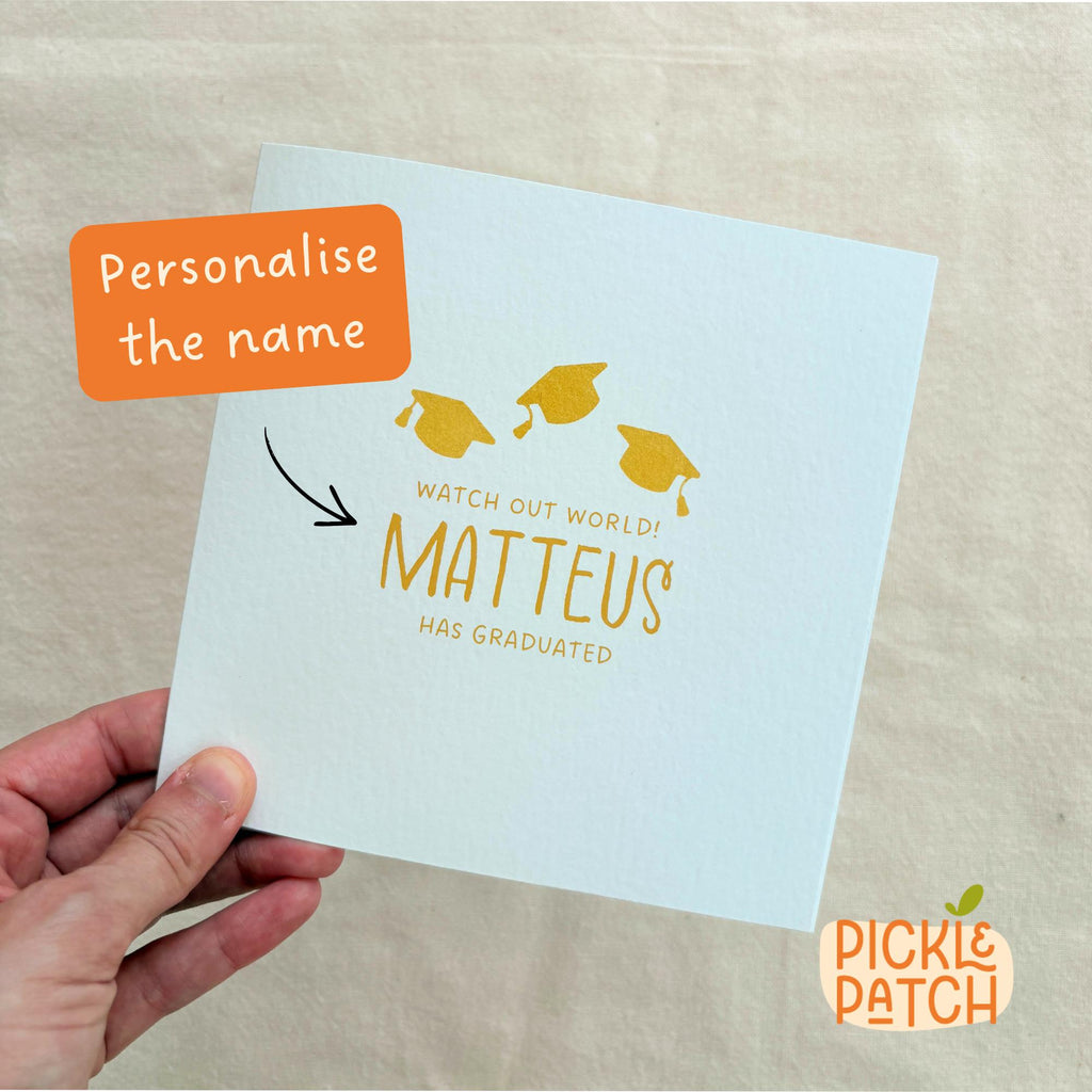 Personalised University Graduation Card