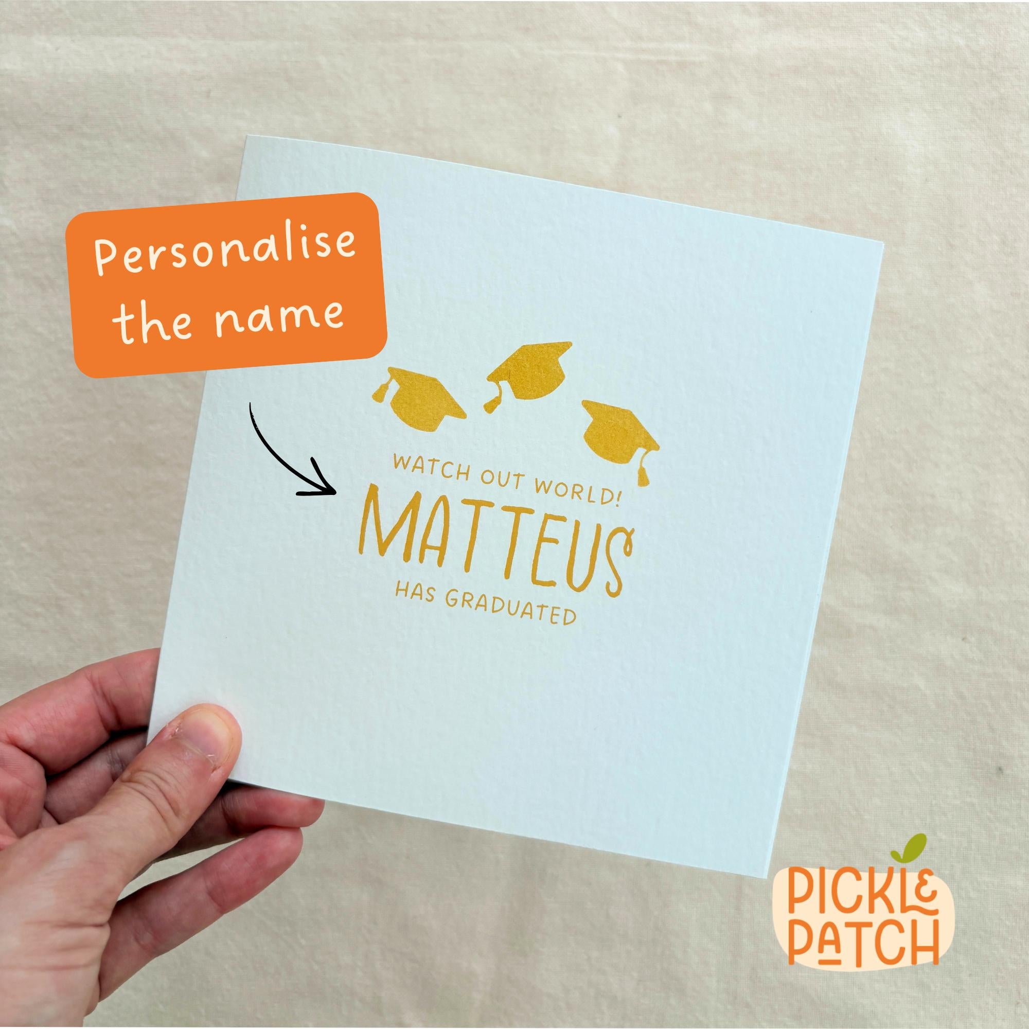 Personalised University Graduation Card