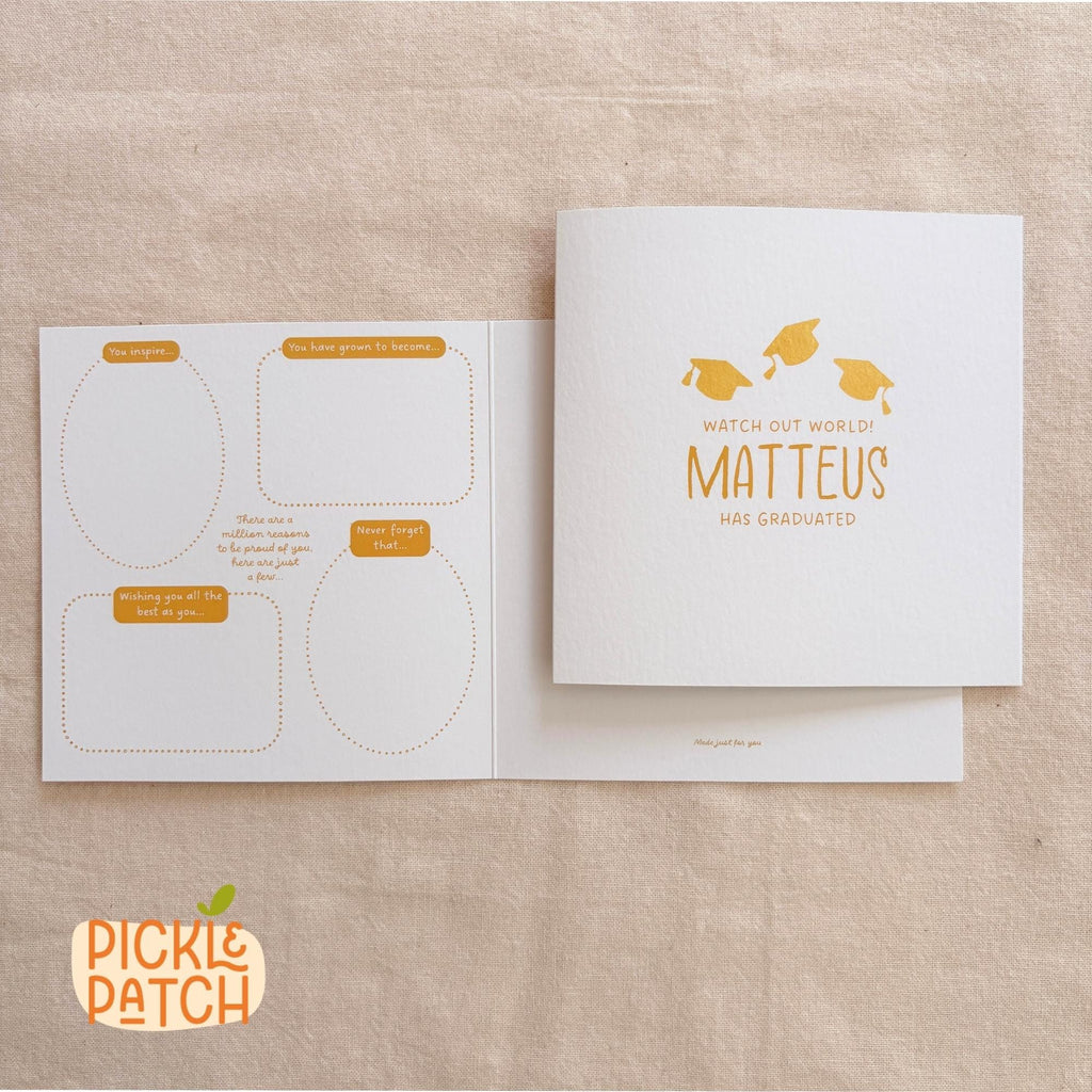 Personalised University Graduation Card