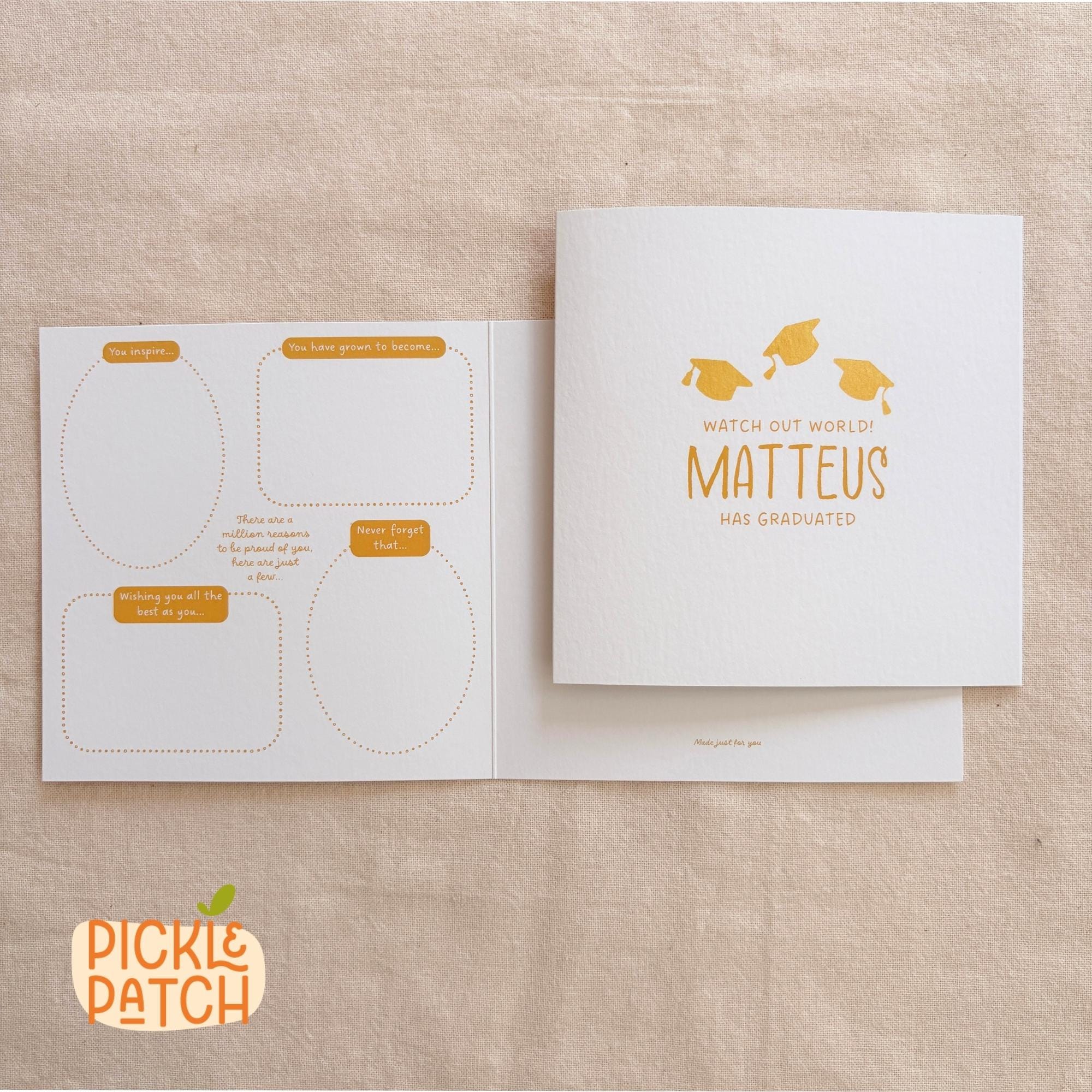 Personalised University Graduation Card