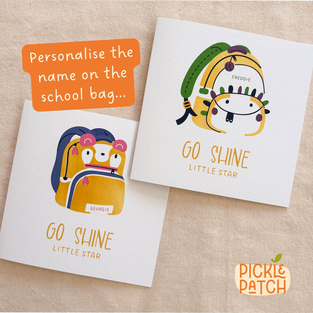 Personalised First Day of School Card
