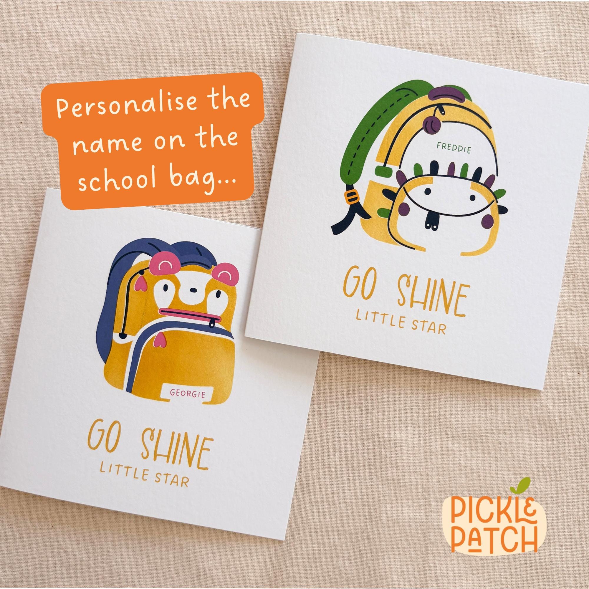 Personalised First Day of School Card