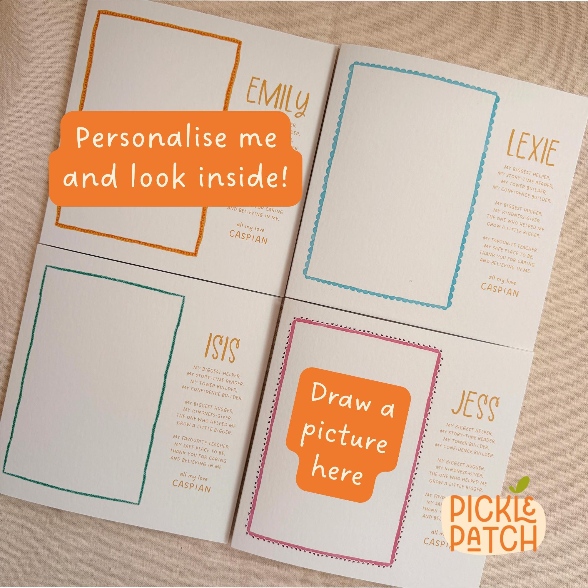 Personalised Thank You Teacher Card