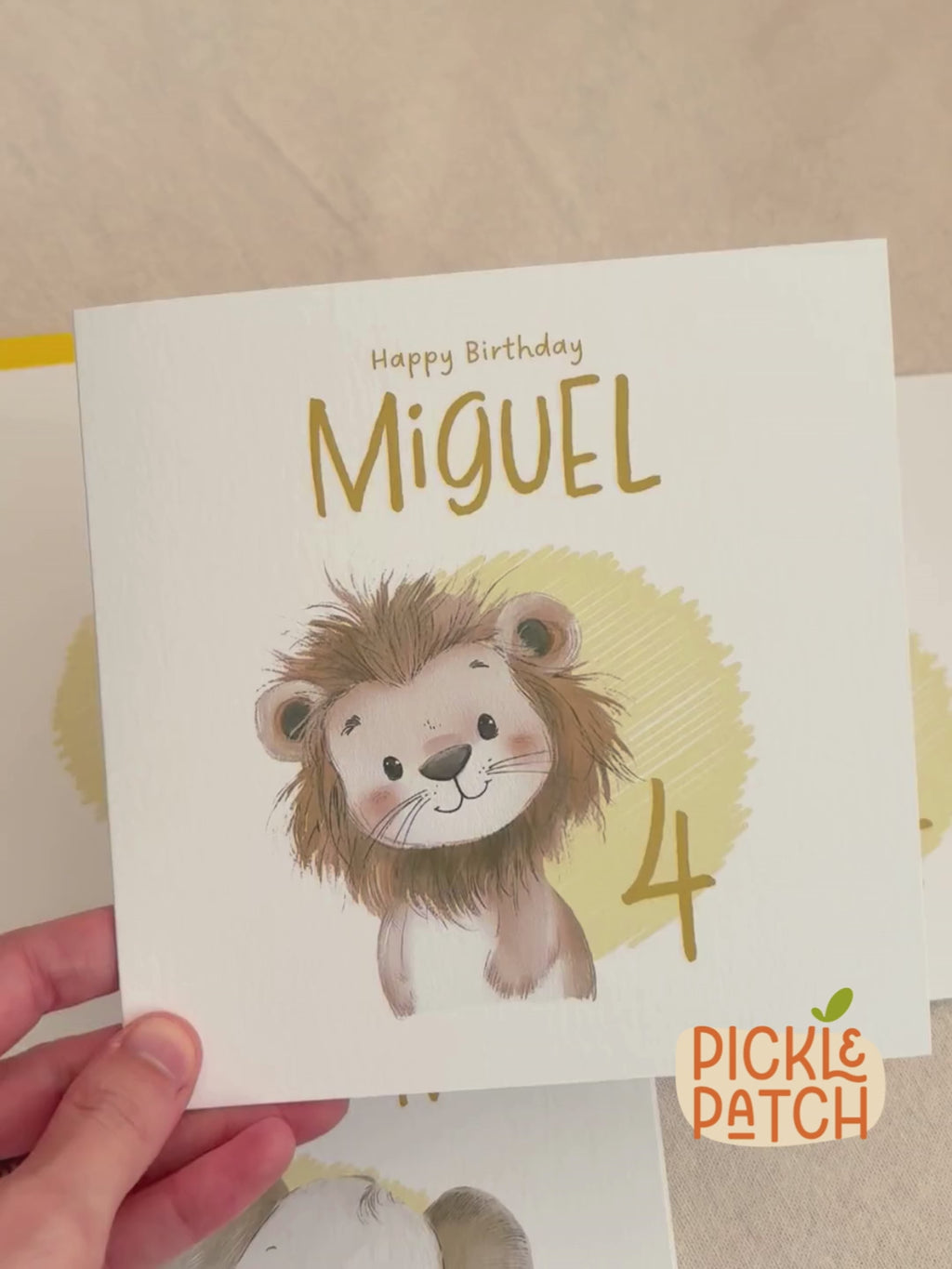 Personalised Children's Birthday Card | Age Birthday Keepsake for an Animal Lover