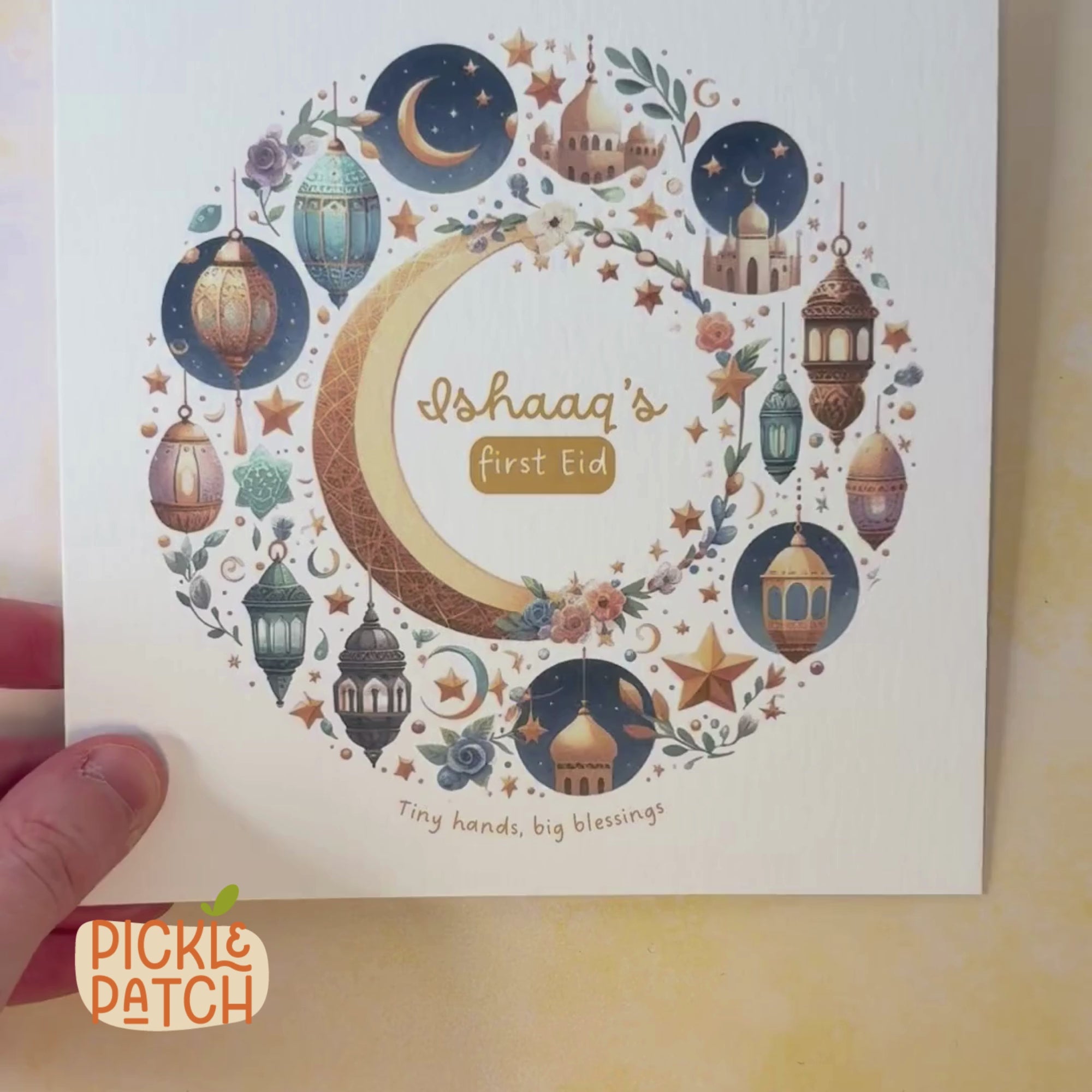 Personalised Baby’s First Eid Card – First Eid Keepsake