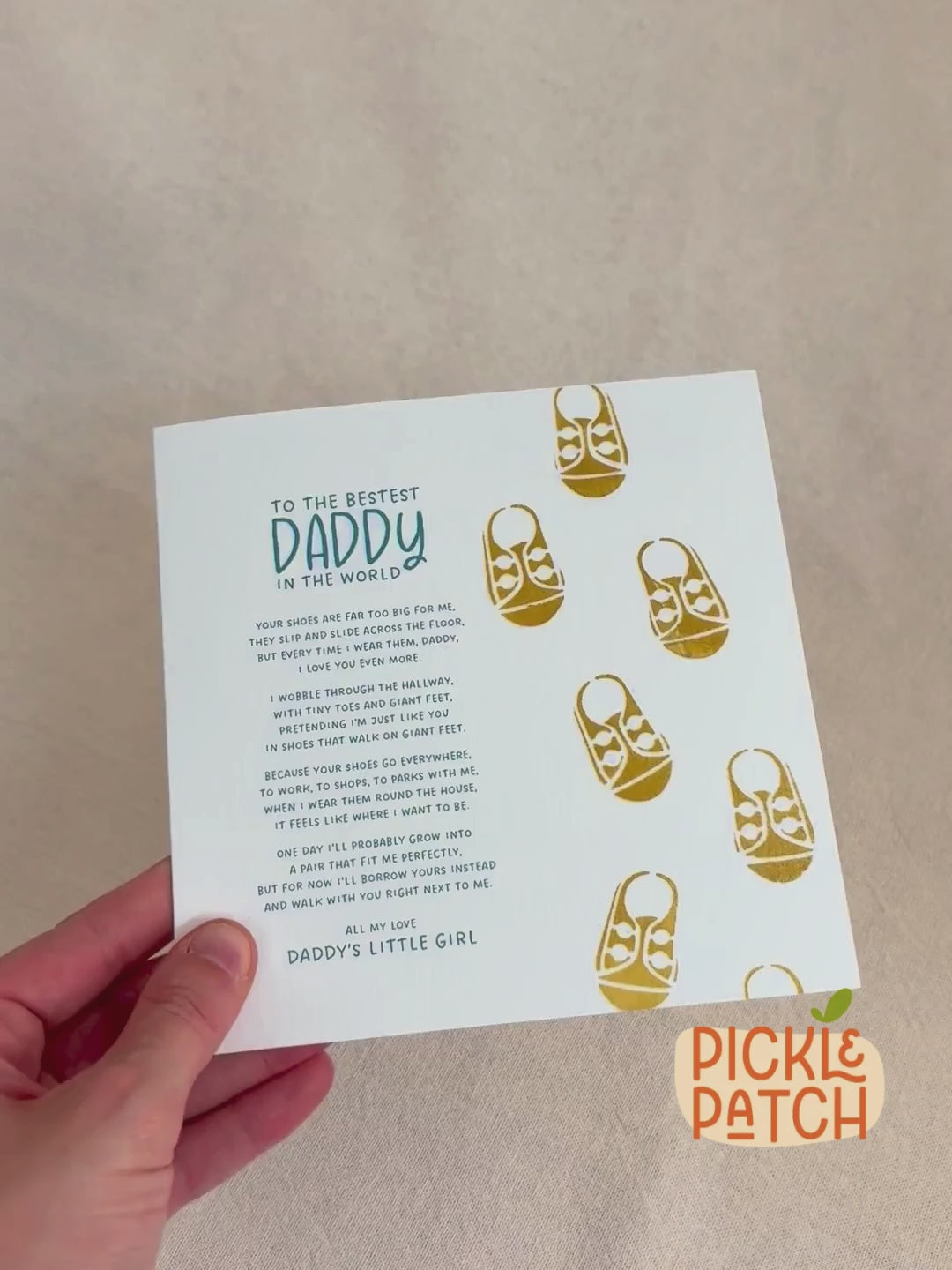 Daddy Keepsake Poem Father's Day Card
