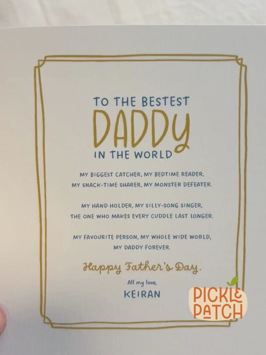Personalised Father's Day Card